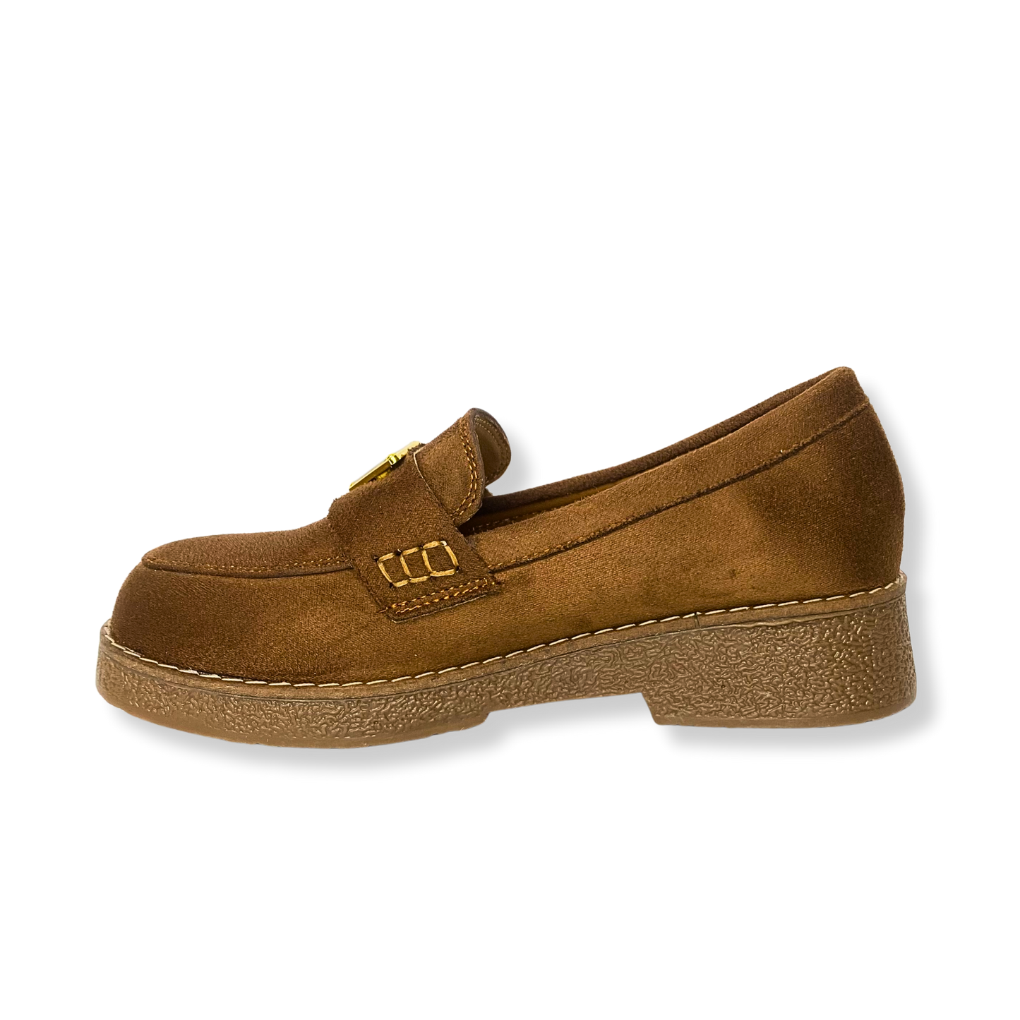 Mocassin en daim pour femmes marron - Armandine