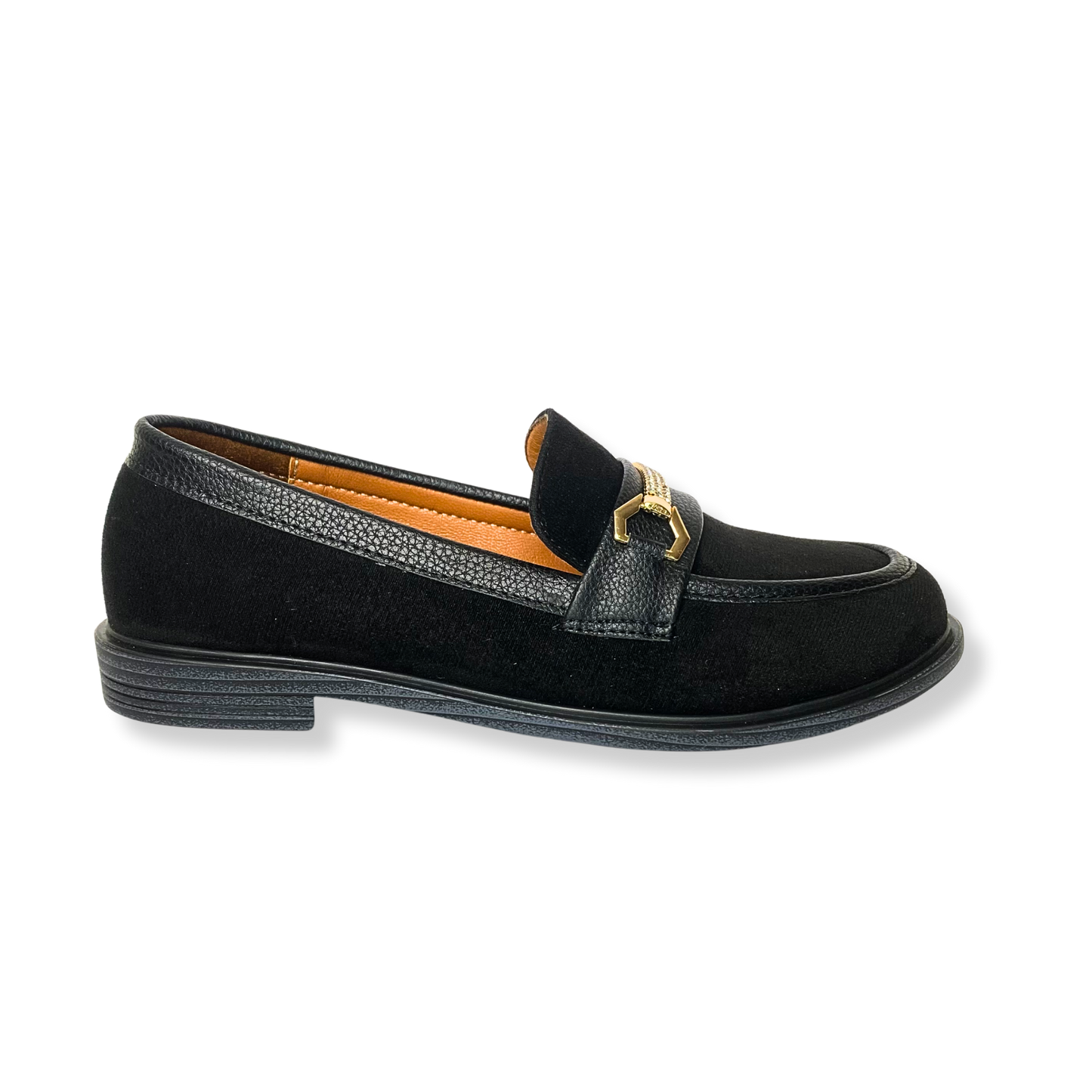 Mocassin en daim pour femmes noir - Elora
