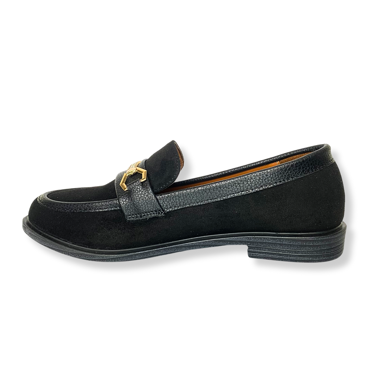 Mocassin en daim pour femmes noir - Elora