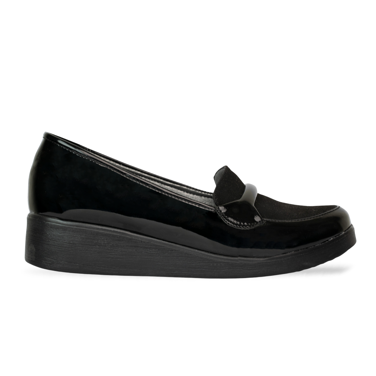 Hélène : Mocassin Femme Noir Vernis - Léa & Paul