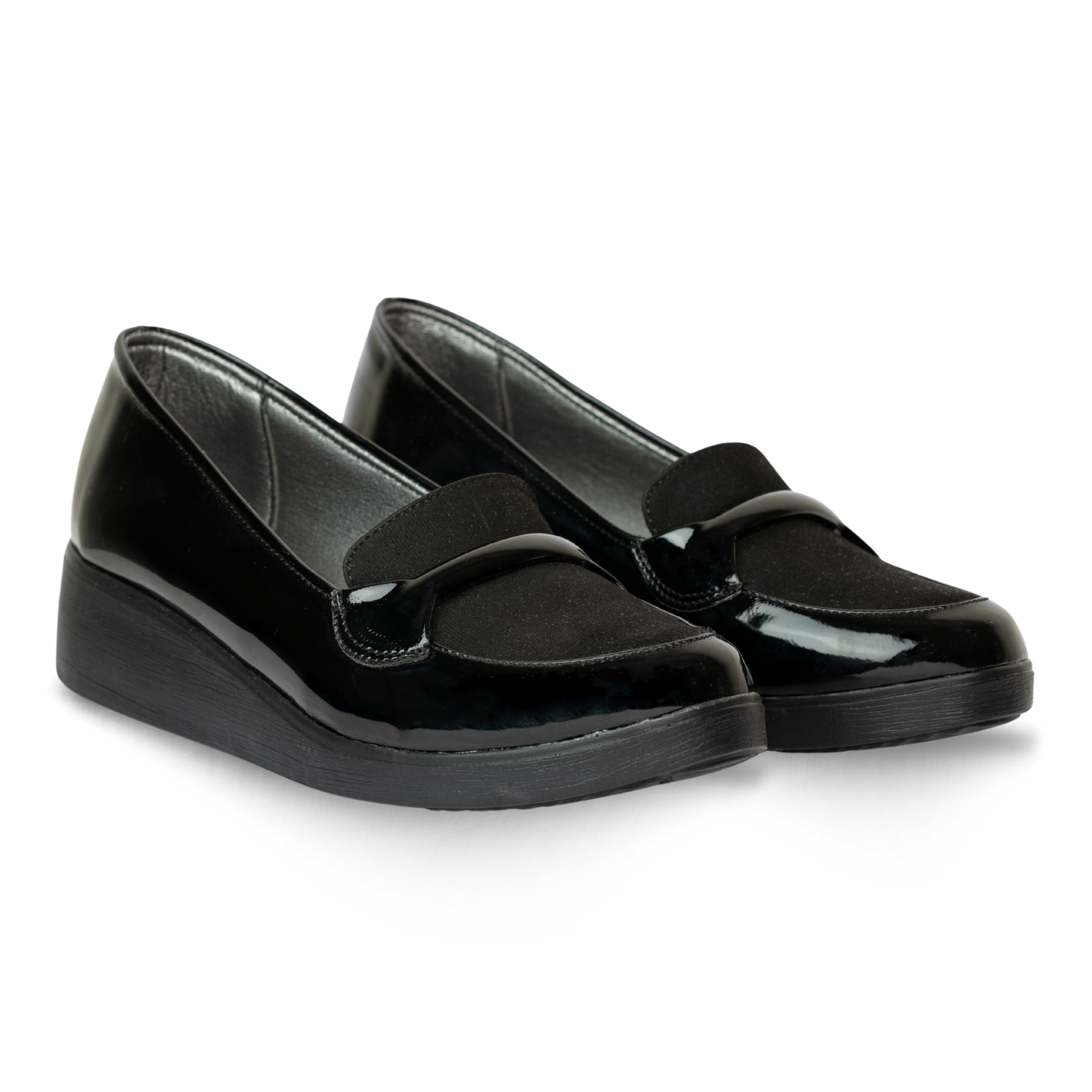 Hélène : Mocassin Femme Noir Vernis - Léa & Paul