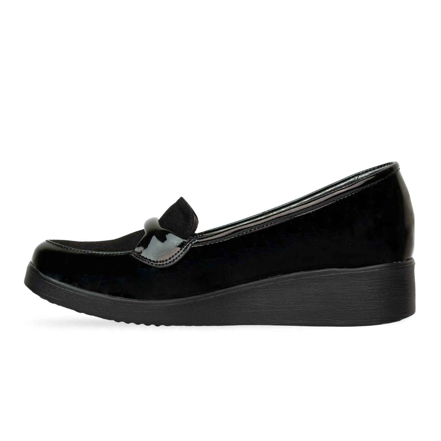 Hélène : Mocassin Femme Noir Vernis - Léa & Paul
