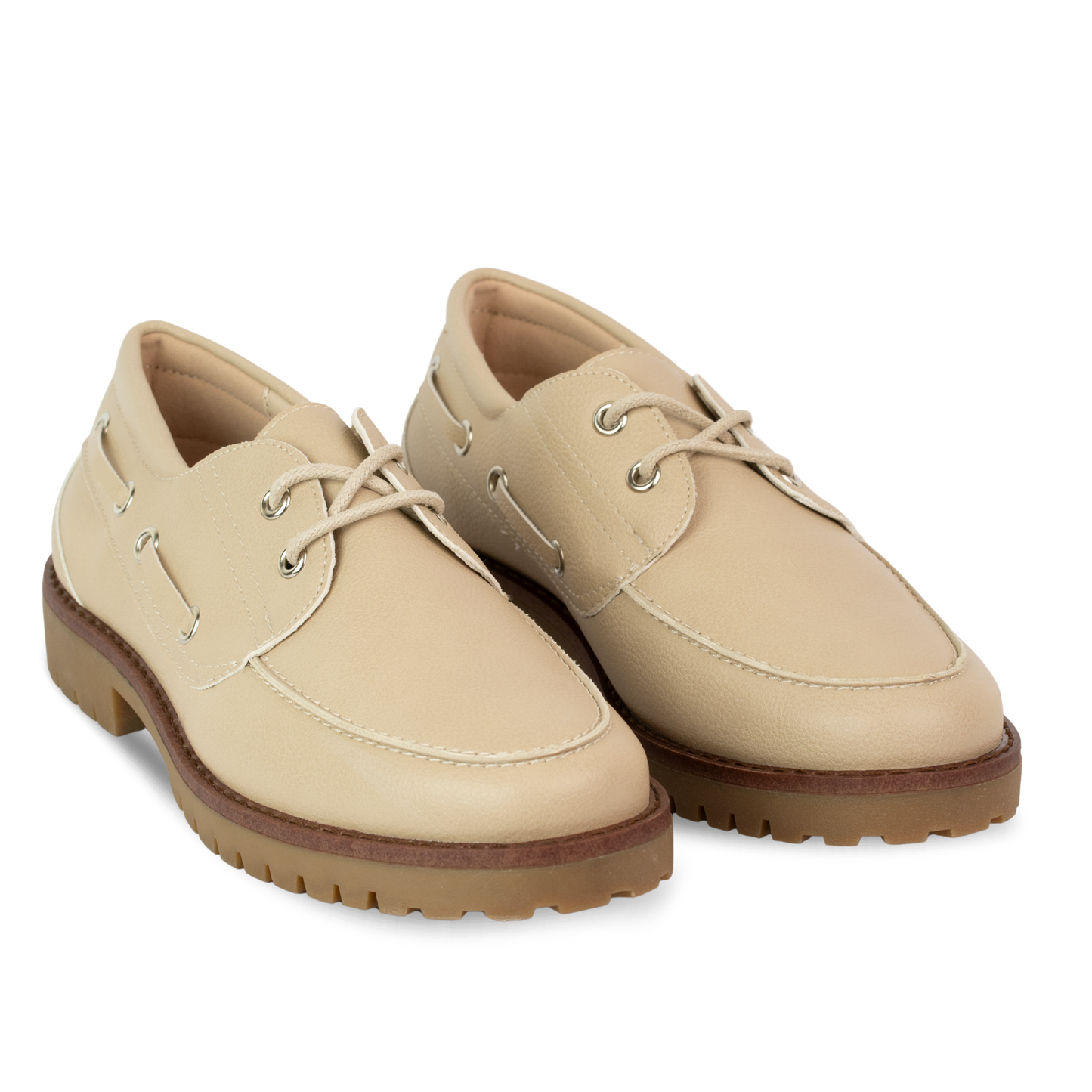 Paloma : Chaussure bateau femme beige