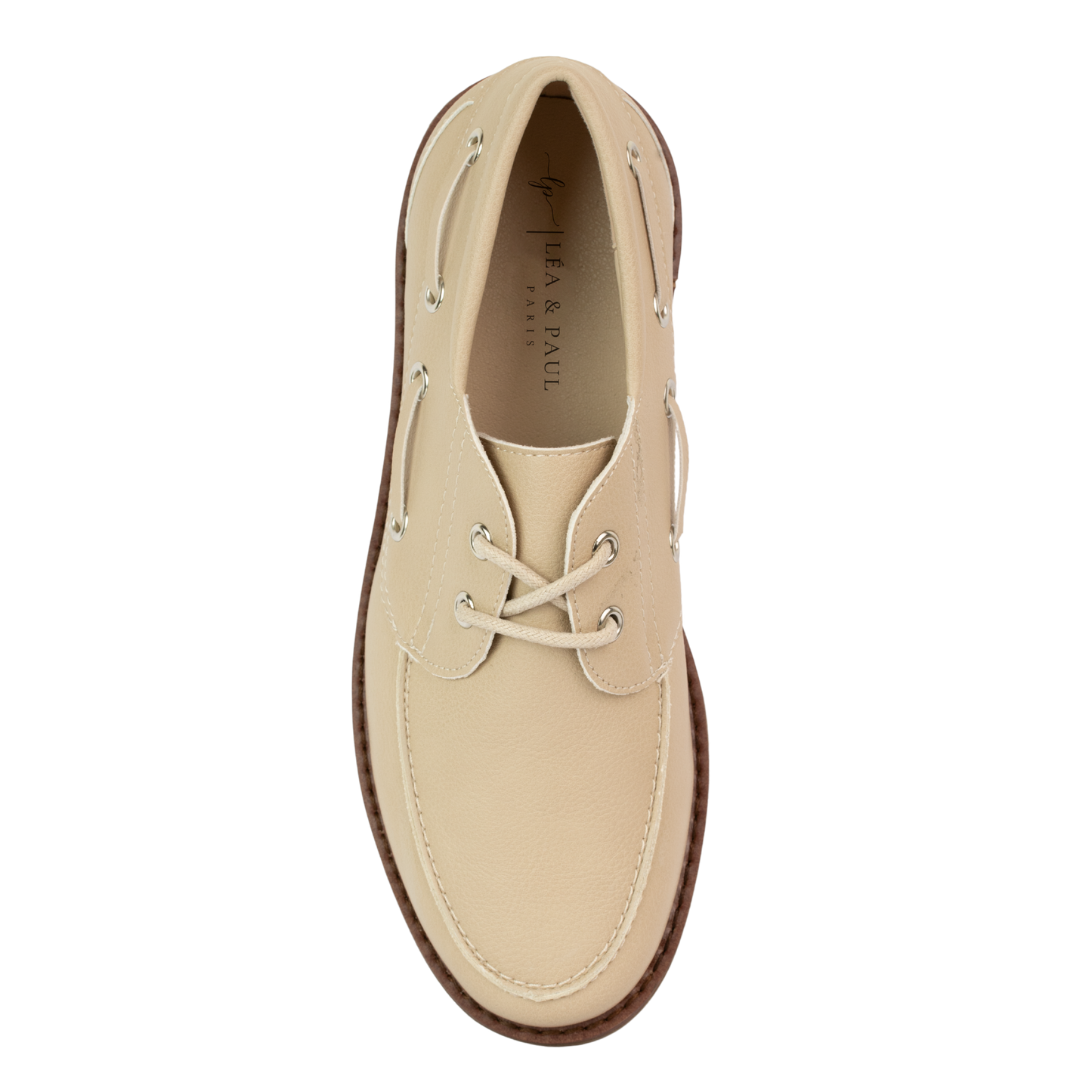 Paloma : Chaussure bateau femme beige