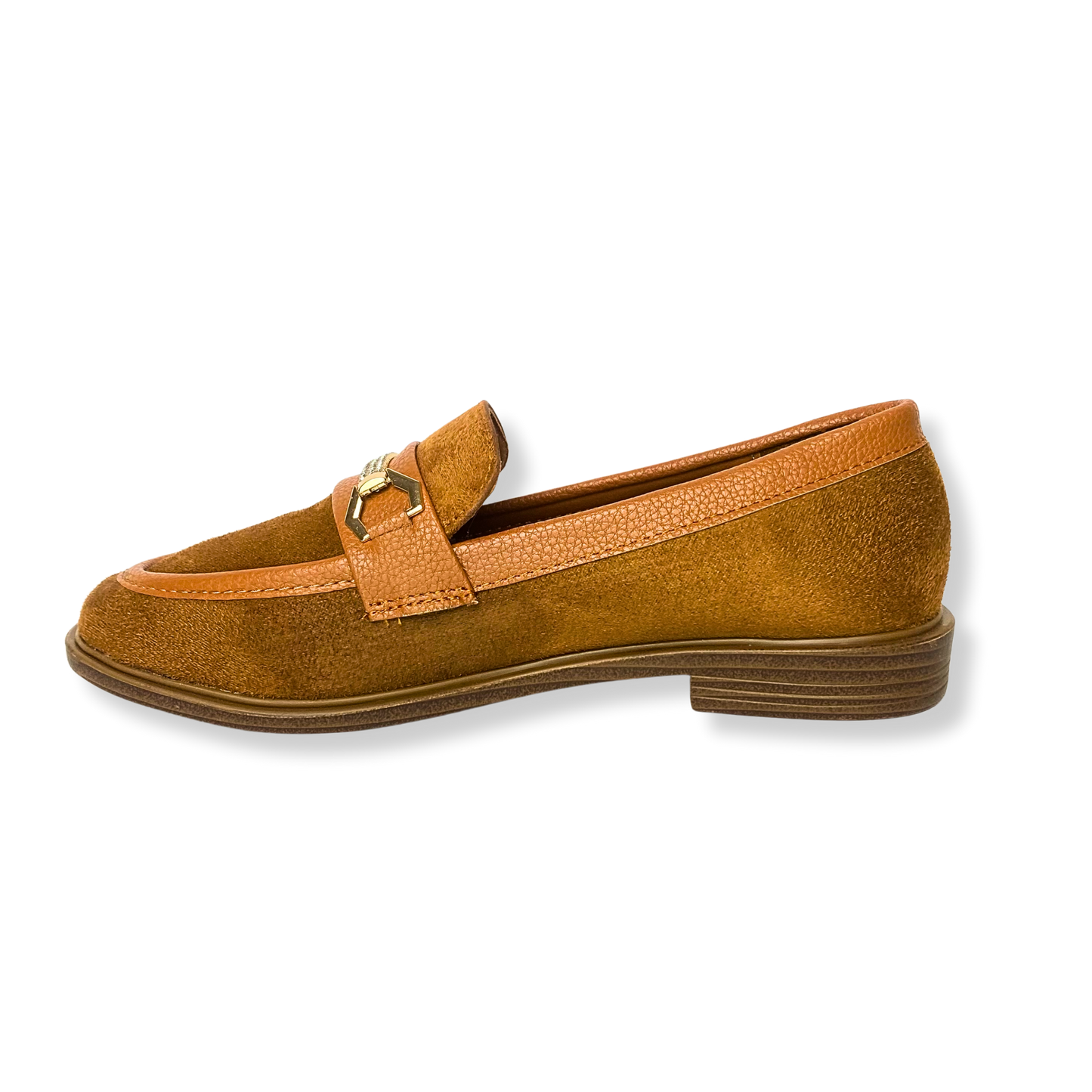 Mocassin en daim pour femmes marron - Elora