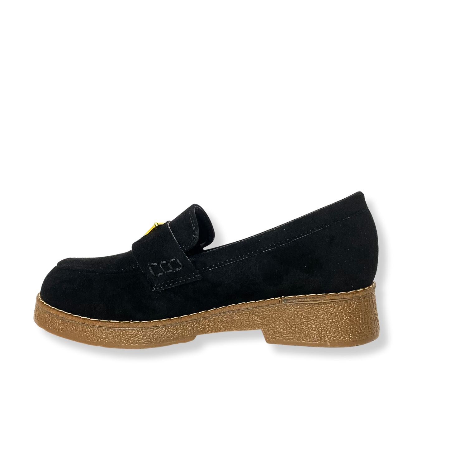 Mocassin en daim pour femmes noir - Armandine