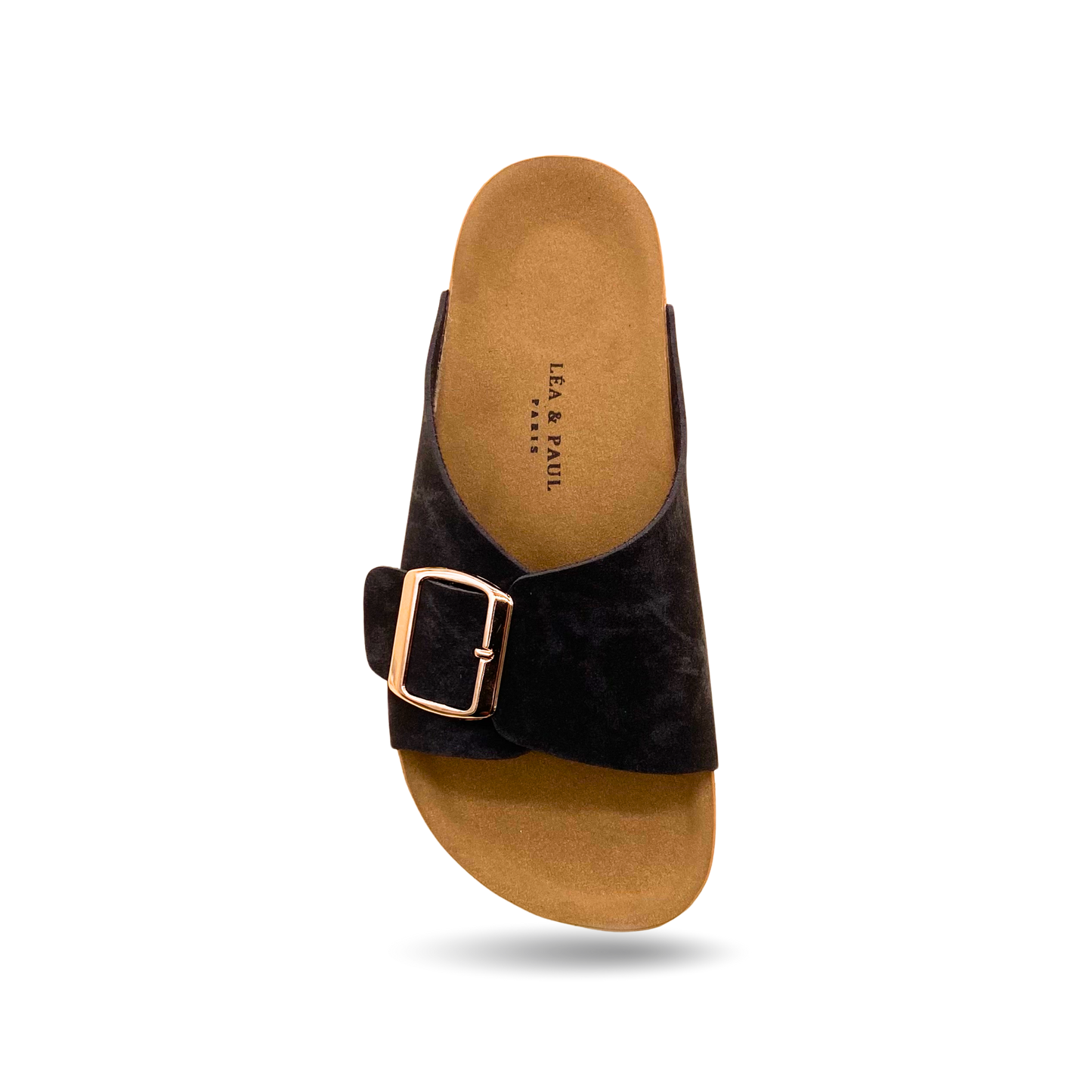 Sandales en daim pour femme – Noir – Angeline