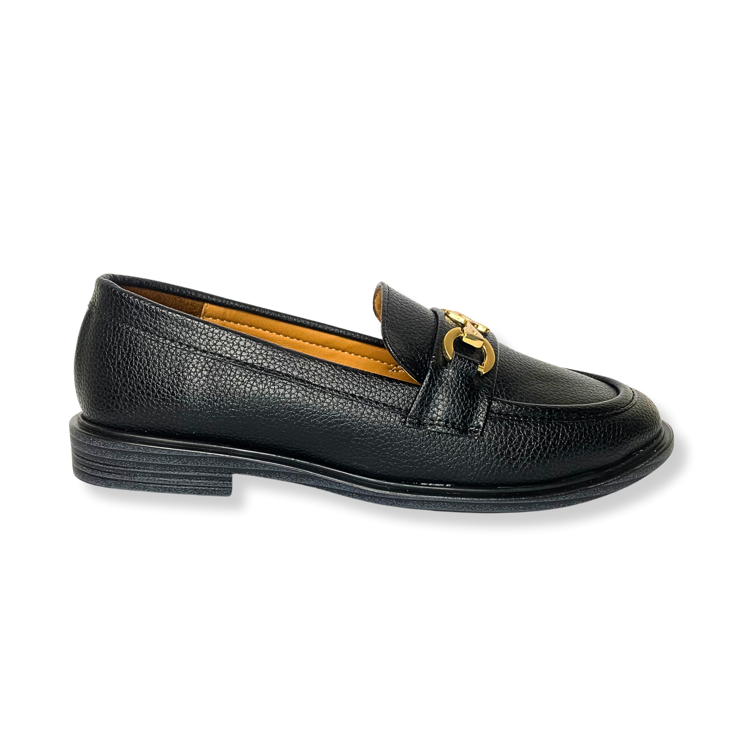 Mocassin en cuir pour femmes noir - Lola