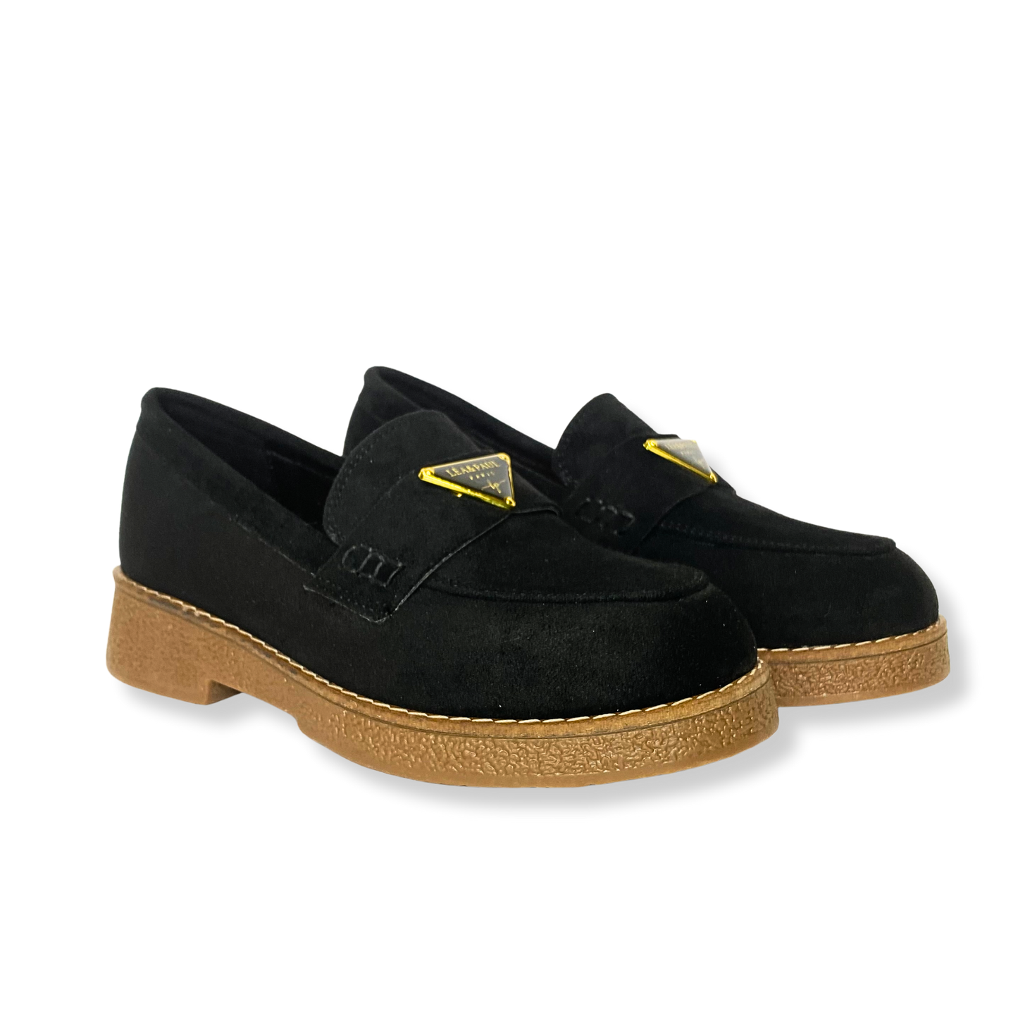 Mocassin en daim pour femmes noir - Armandine