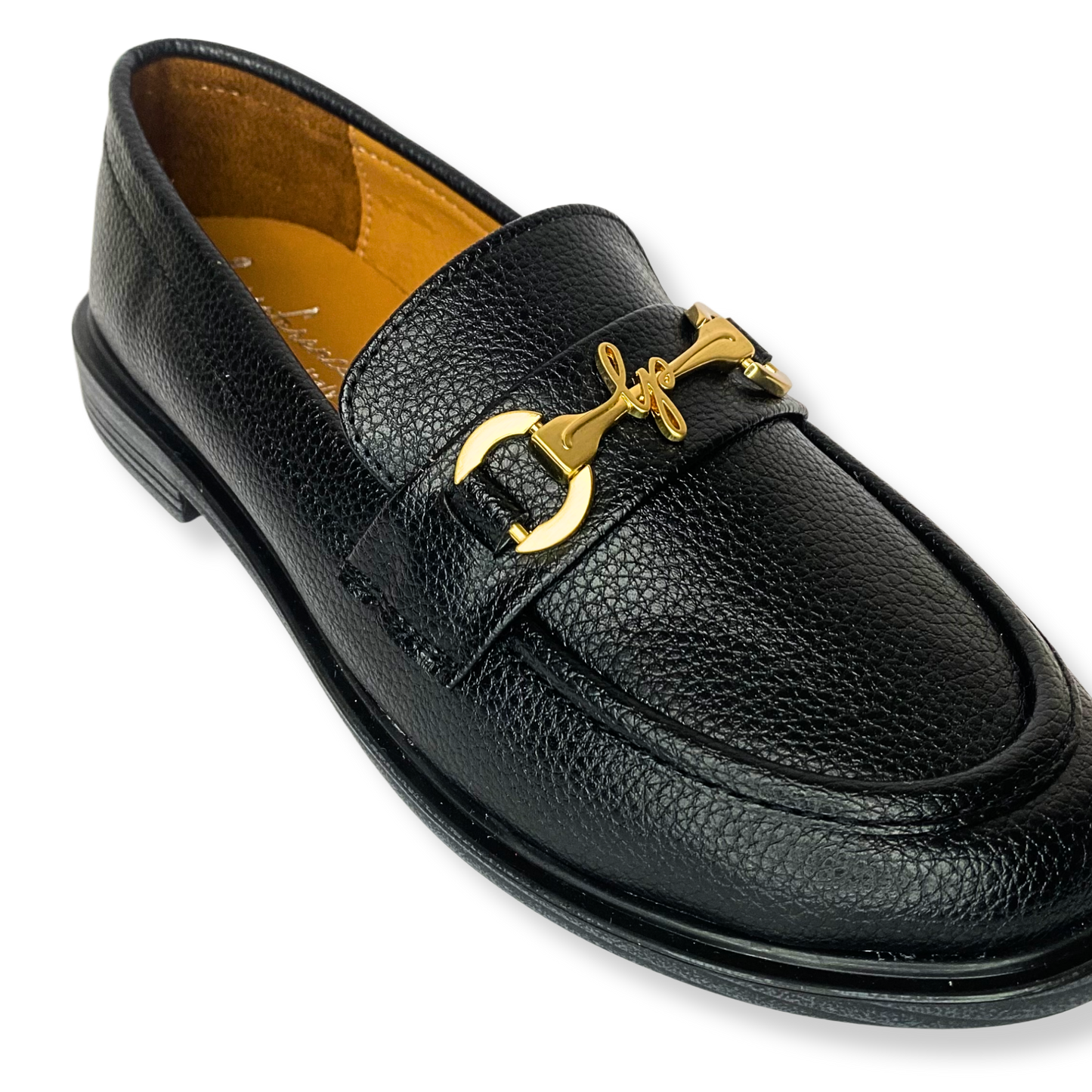 Mocassin en cuir pour femmes noir - Lola