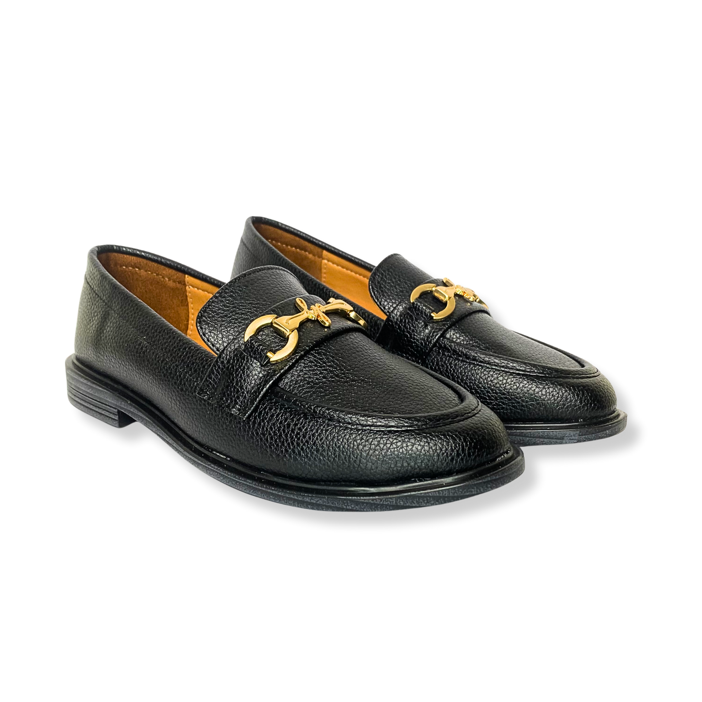Mocassin en cuir pour femmes noir - Lola