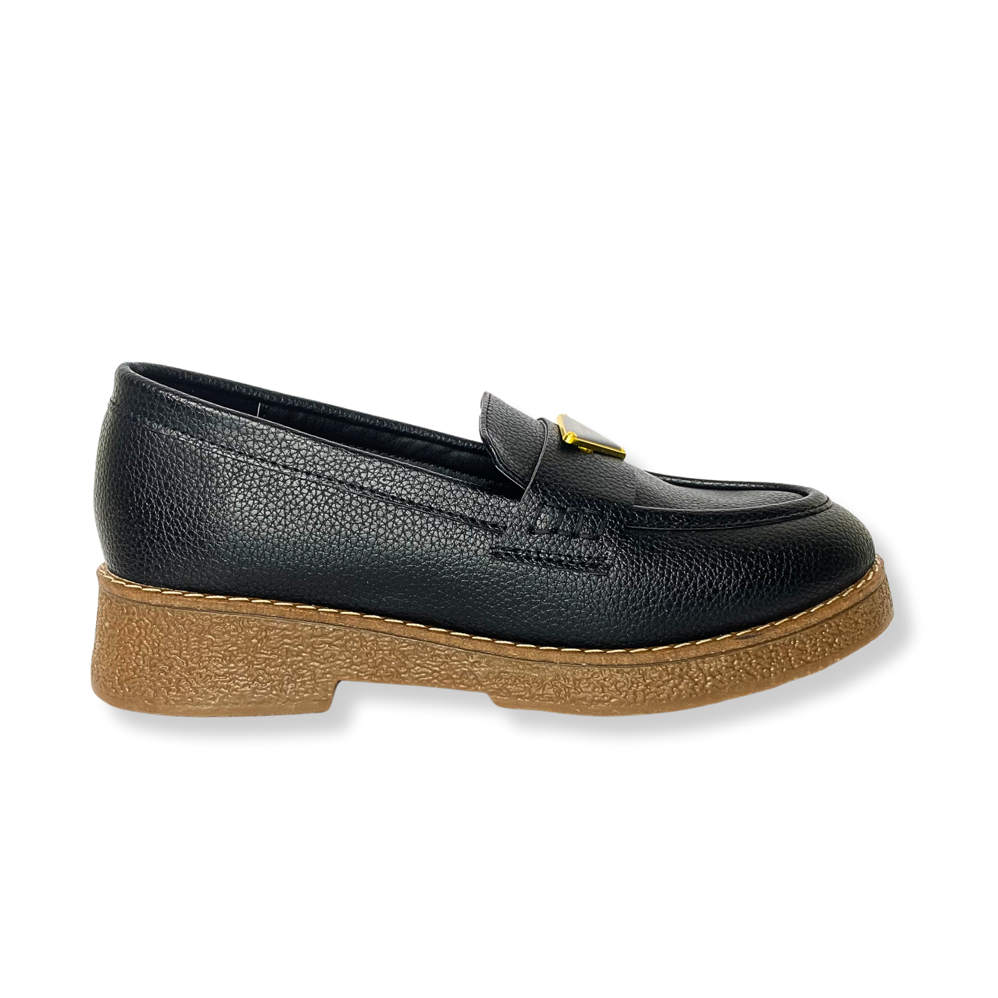 Mocassin en cuir pour femmes noir - Lucia