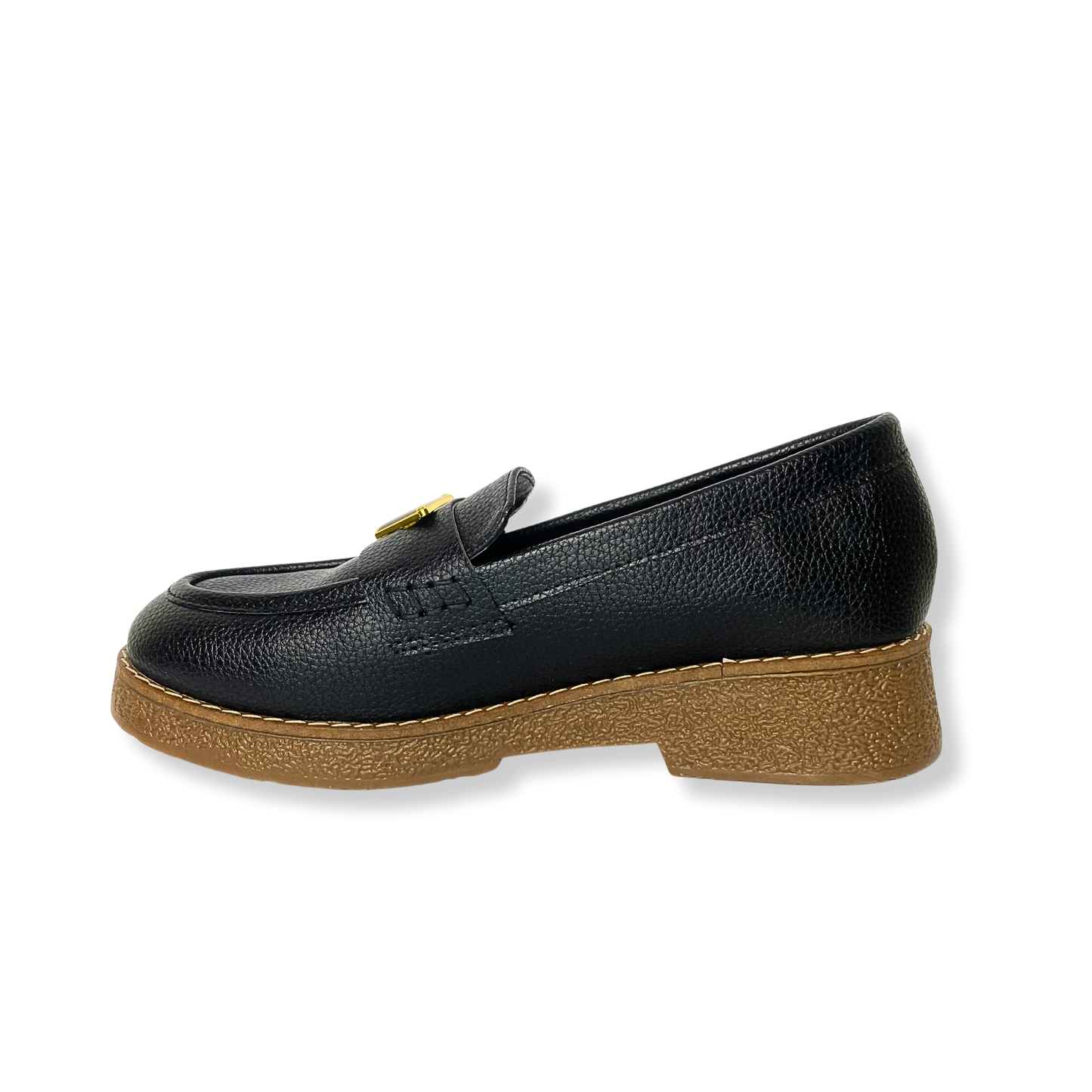 Mocassin en cuir pour femmes noir - Lucia
