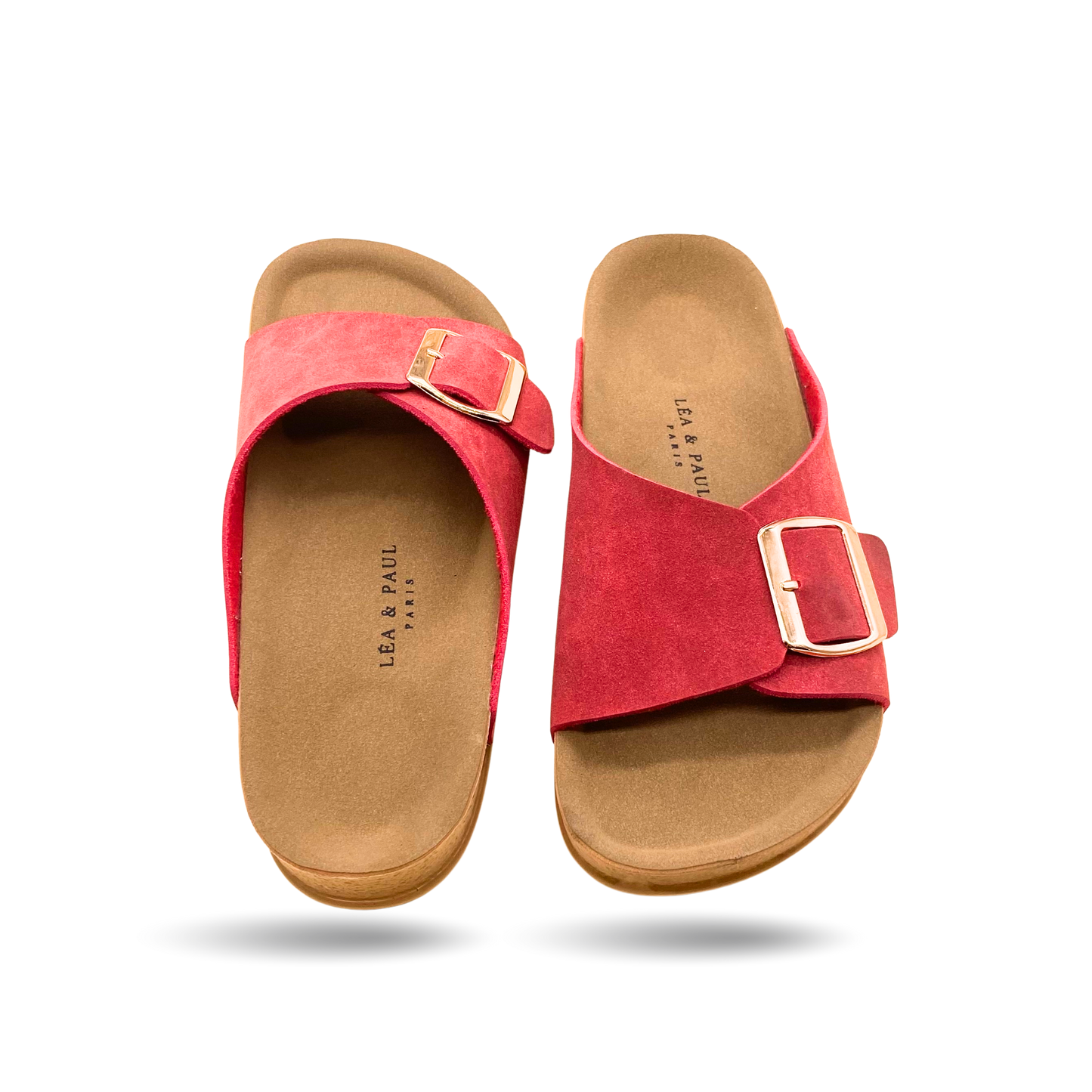Sandales en daim pour femme – Rose – Angeline