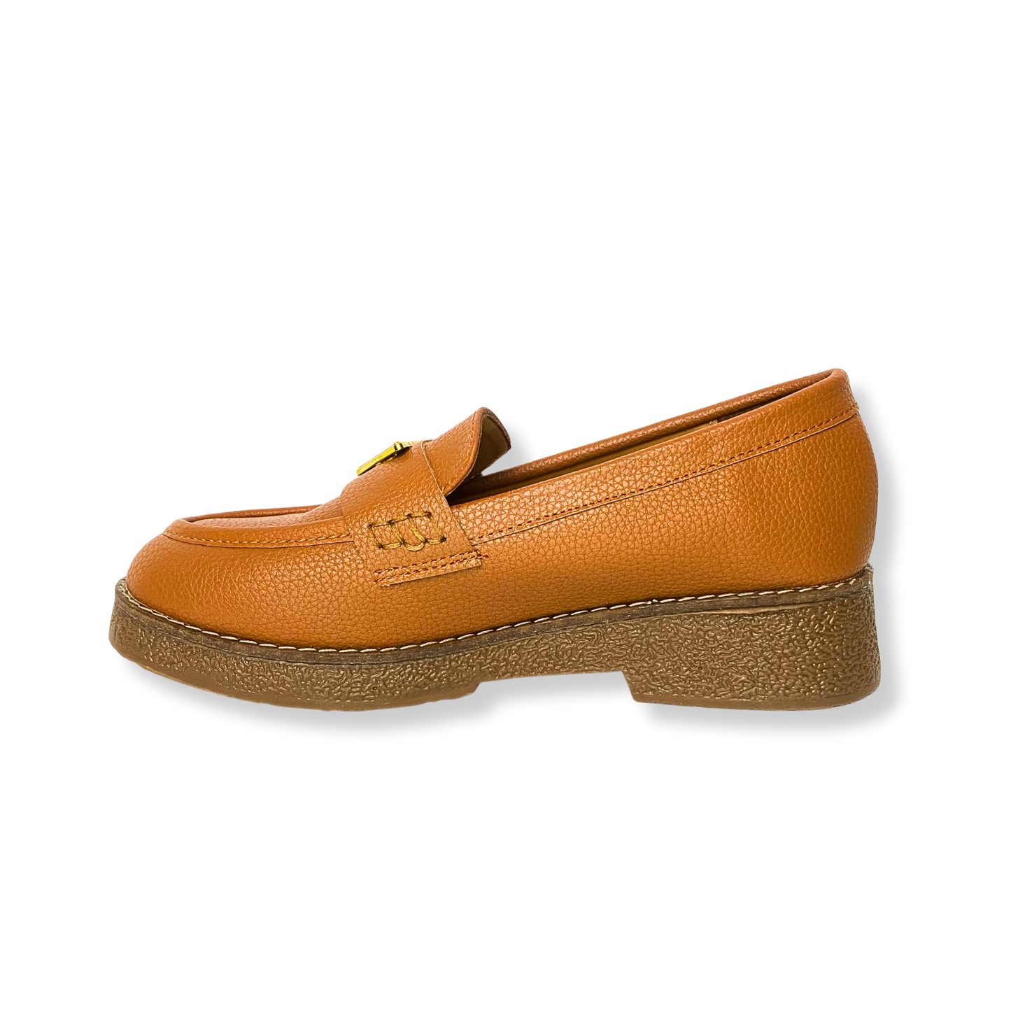 Mocassin en cuir pour femmes marron - Lucia