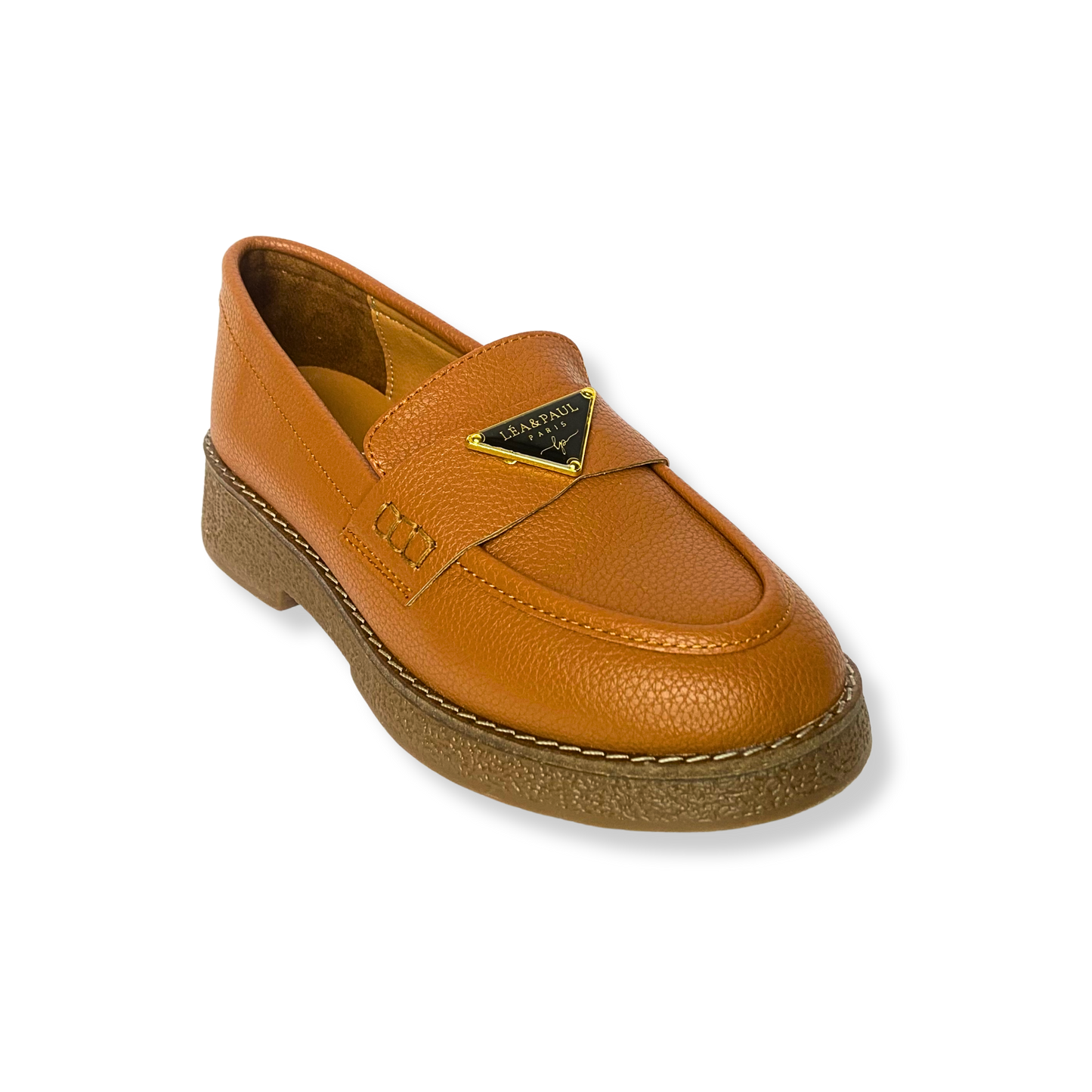 Mocassin en cuir pour femmes marron - Lucia