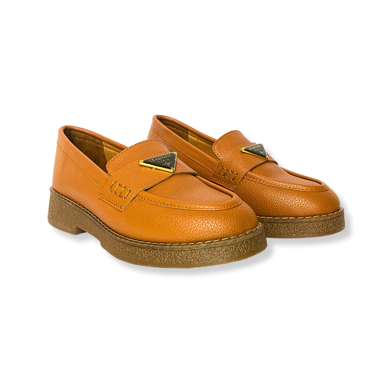 Mocassin en cuir pour femmes marron - Lucia