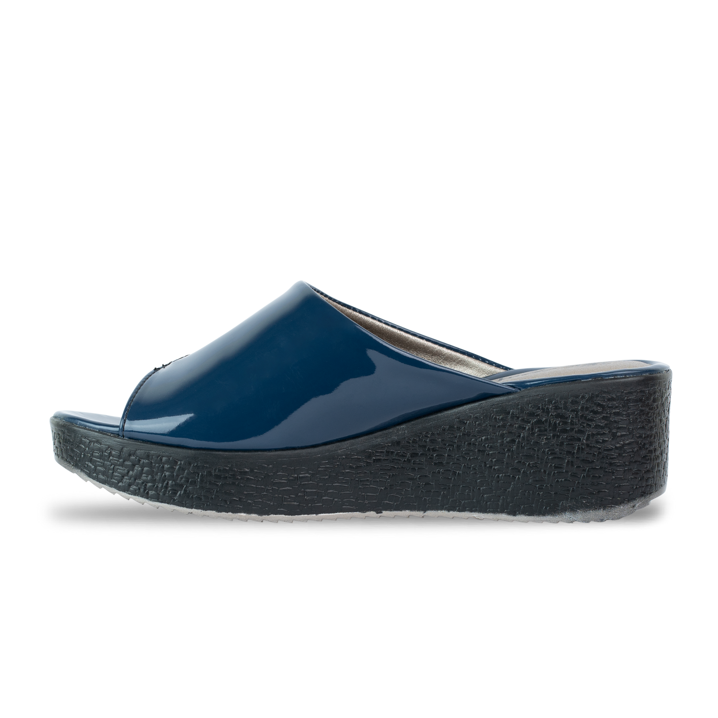 Emeline : Sandale compensée Bleu marine