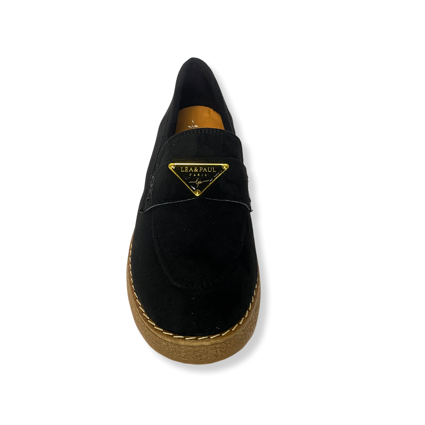 Mocassin en daim pour femmes noir - Armandine