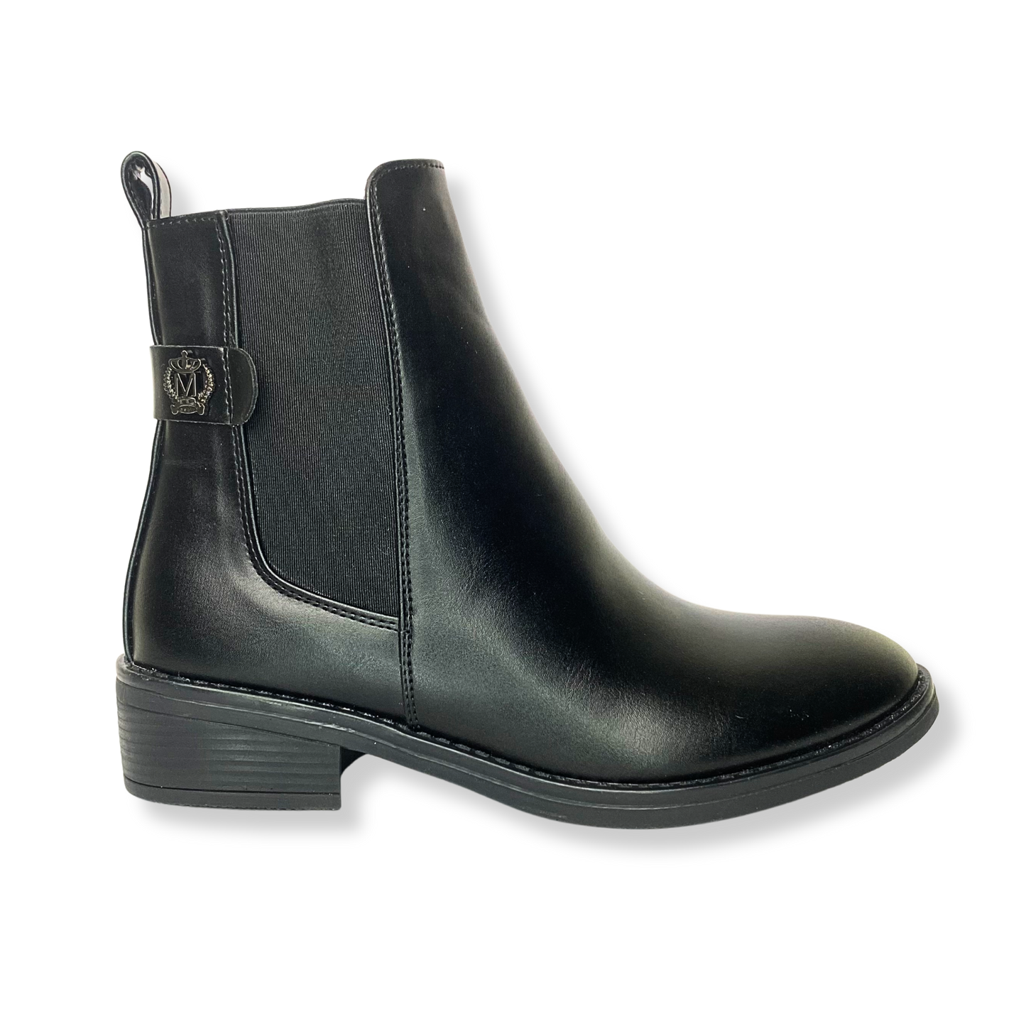 Bottines fourrées en cuir pour femme noir - Marianne