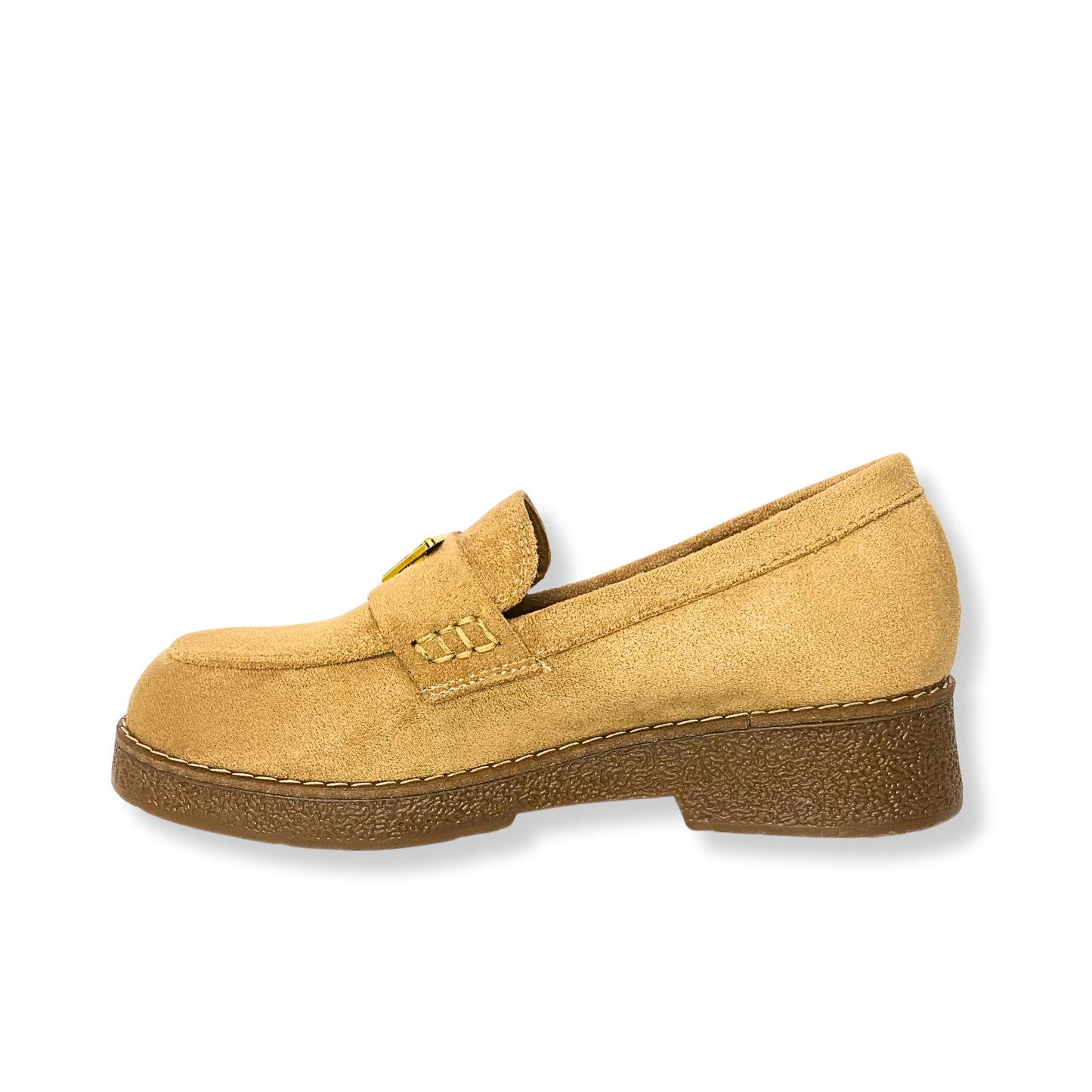 Mocassin en daim pour femmes beige - Armandine