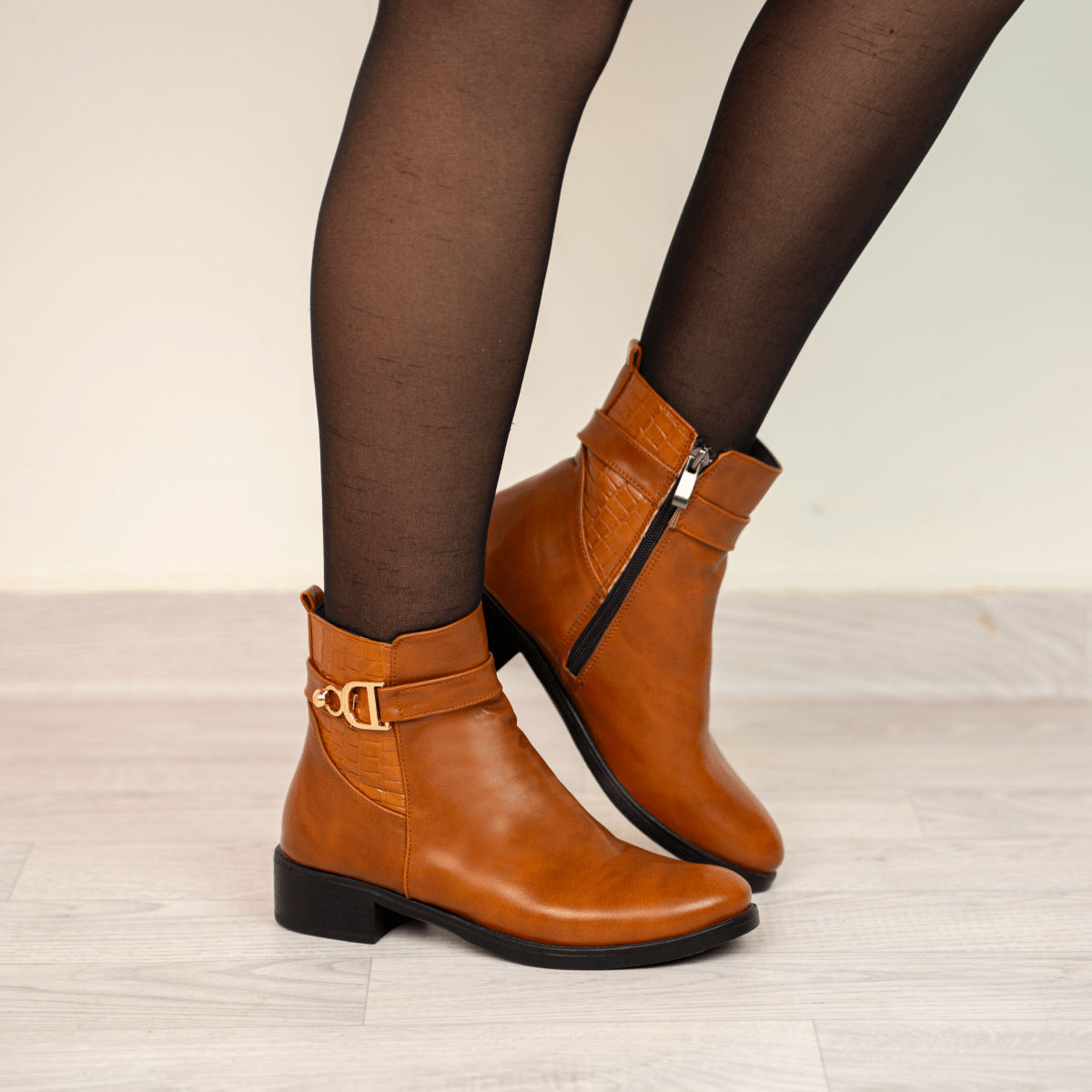Bottines en cuir pour femme – Marron – Lucille - Lea & Paul Maroc