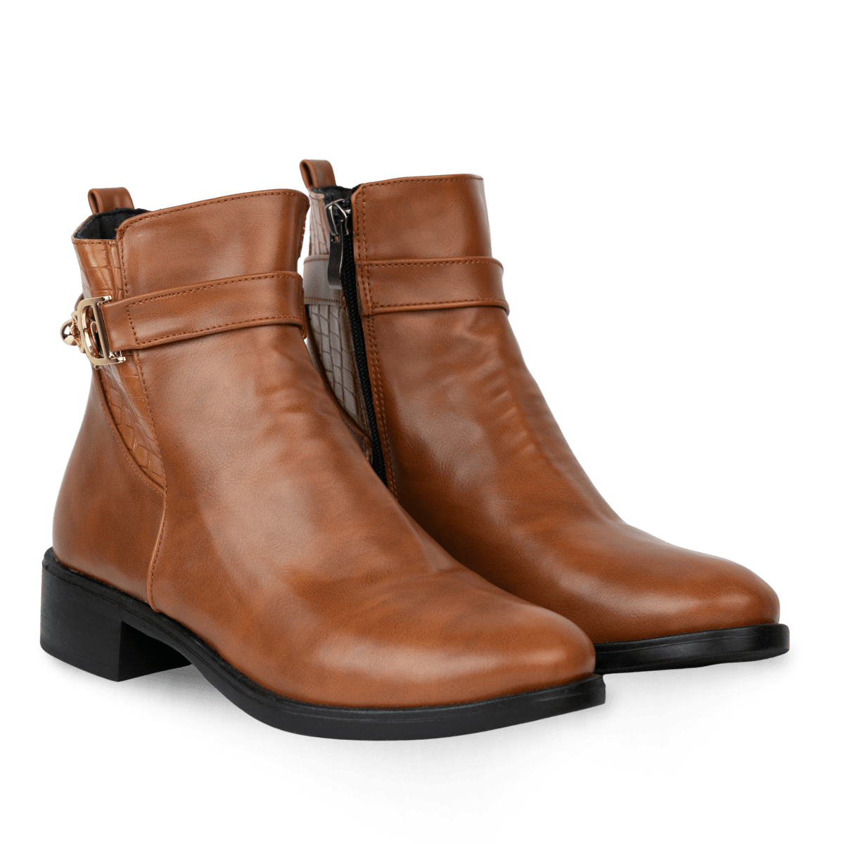 Bottines en cuir pour femme – Marron – Lucille - Lea & Paul Maroc