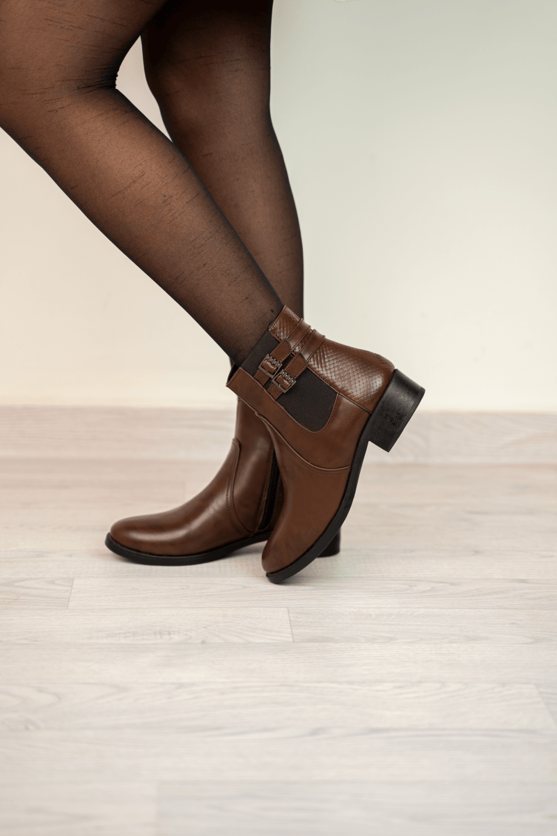 Bottines en cuir pour femme – Marron – Nina - Lea & Paul Maroc