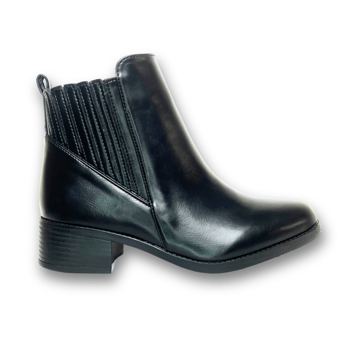 Bottines fourrées en cuir pour femmes - Noir - Carmelle - Lea & Paul Maroc