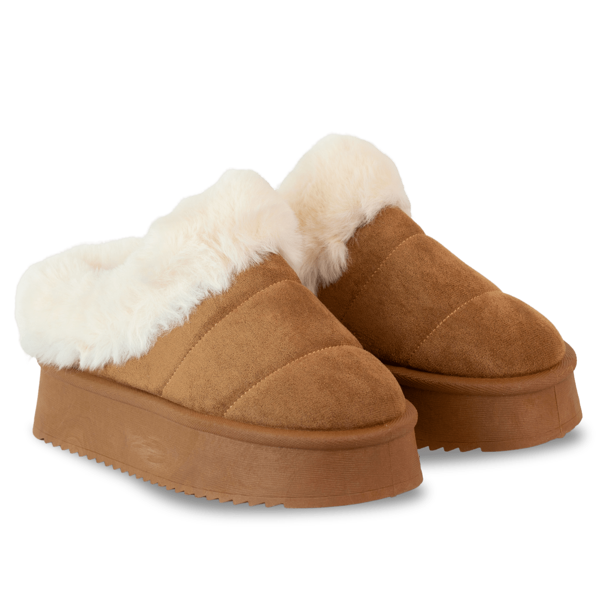 Chaussons en daim pour femme – Marron – Suzane - Lea & Paul Maroc