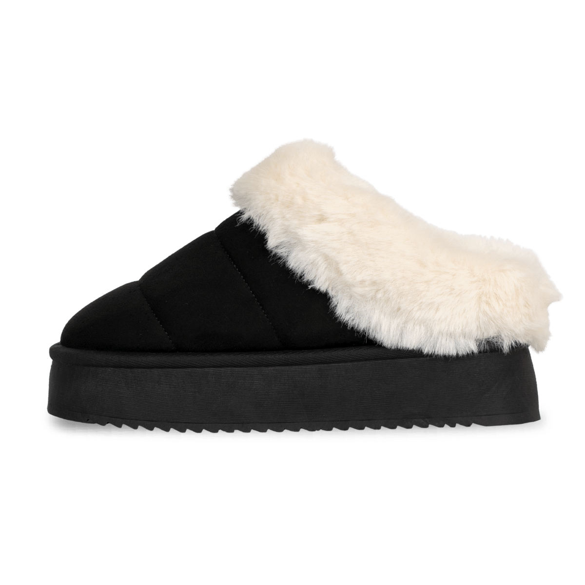 Chaussons en daim pour femme – Noir – Suzane - Lea & Paul Maroc