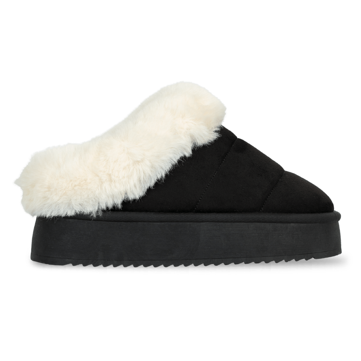 Chaussons en daim pour femme – Noir – Suzane - Lea & Paul Maroc