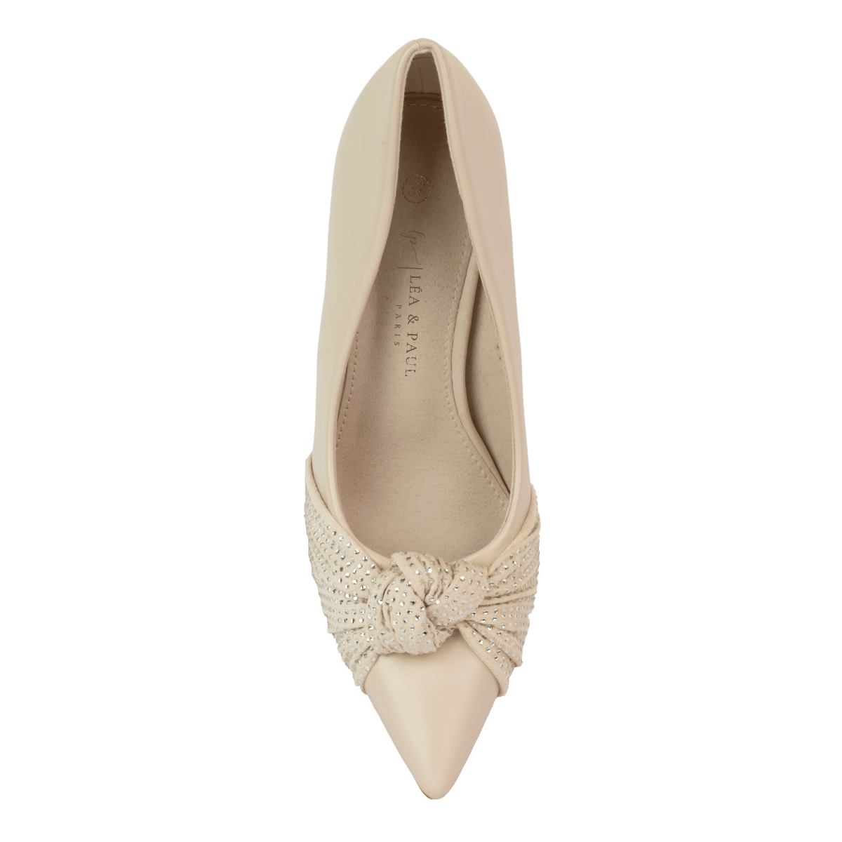 Escarpins à talon haut en cuir pour femme – Beige – Simona - Lea & Paul Maroc