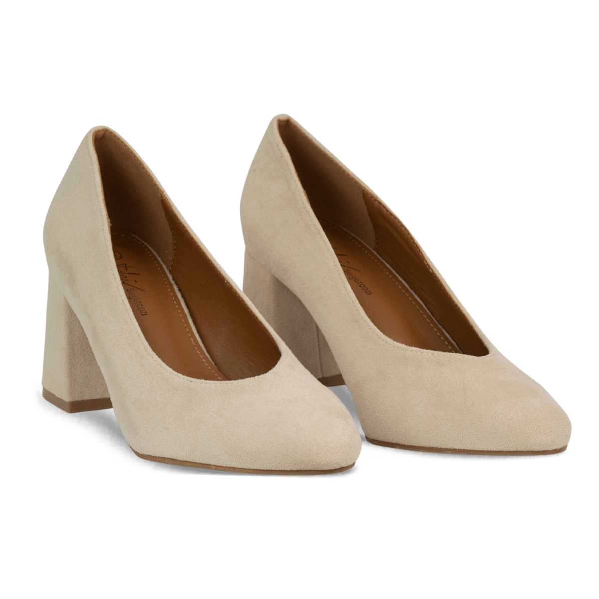 Escarpins à talons hauts en daim pour femme – Beige – Nova - Lea & Paul Maroc