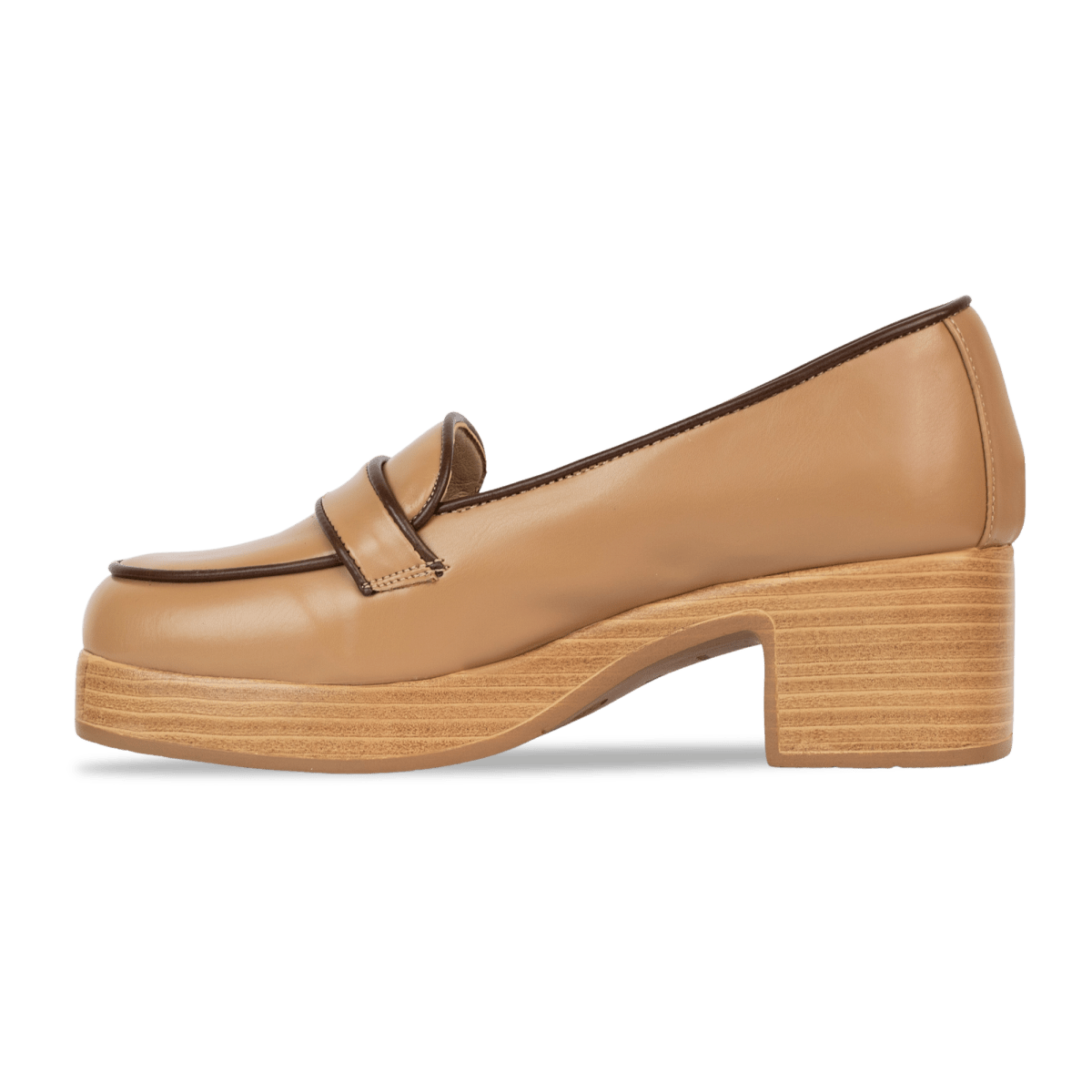 Escarpins en cuir pour femme – Camel – Mireille - Lea & Paul Maroc