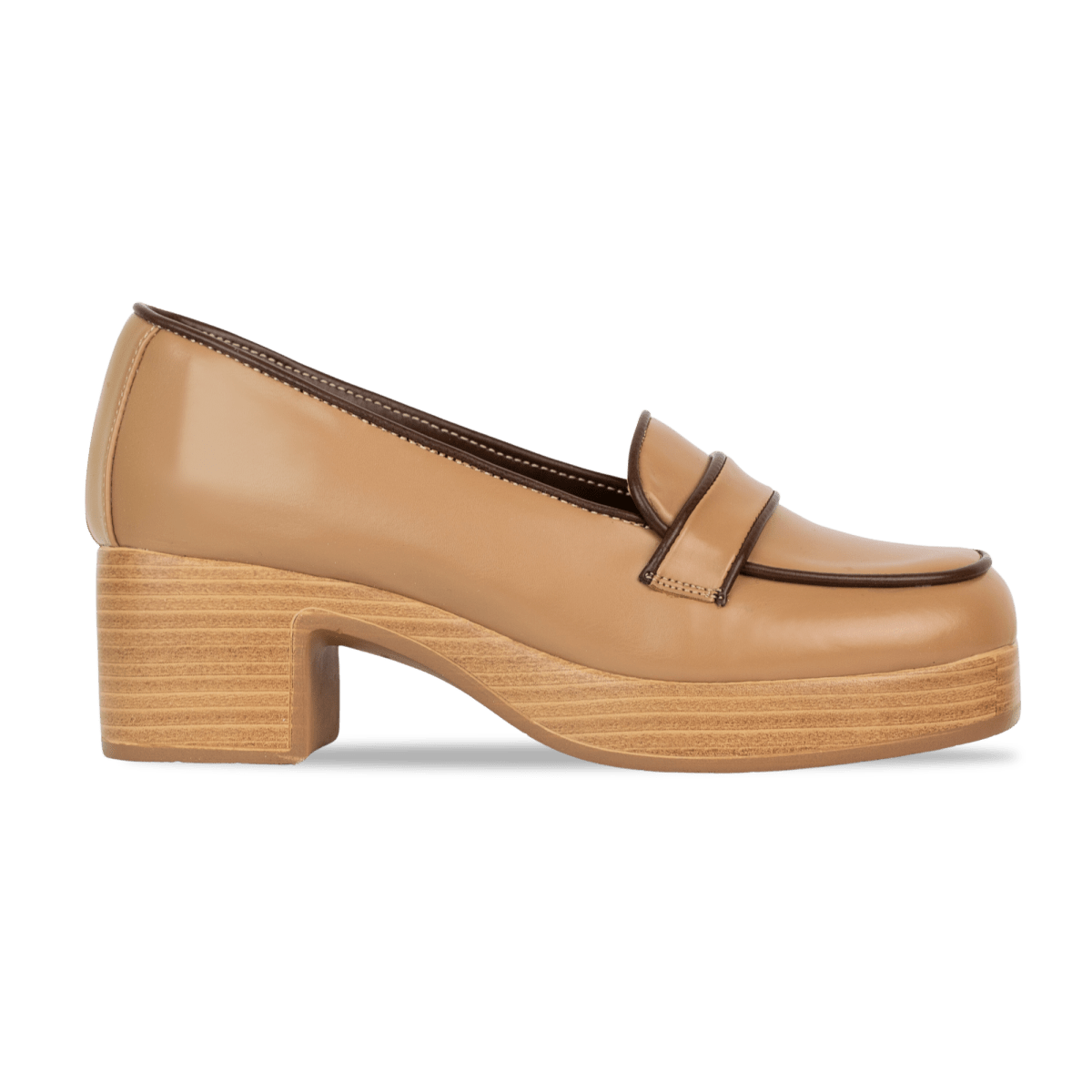 Escarpins en cuir pour femme – Camel – Mireille - Lea & Paul Maroc