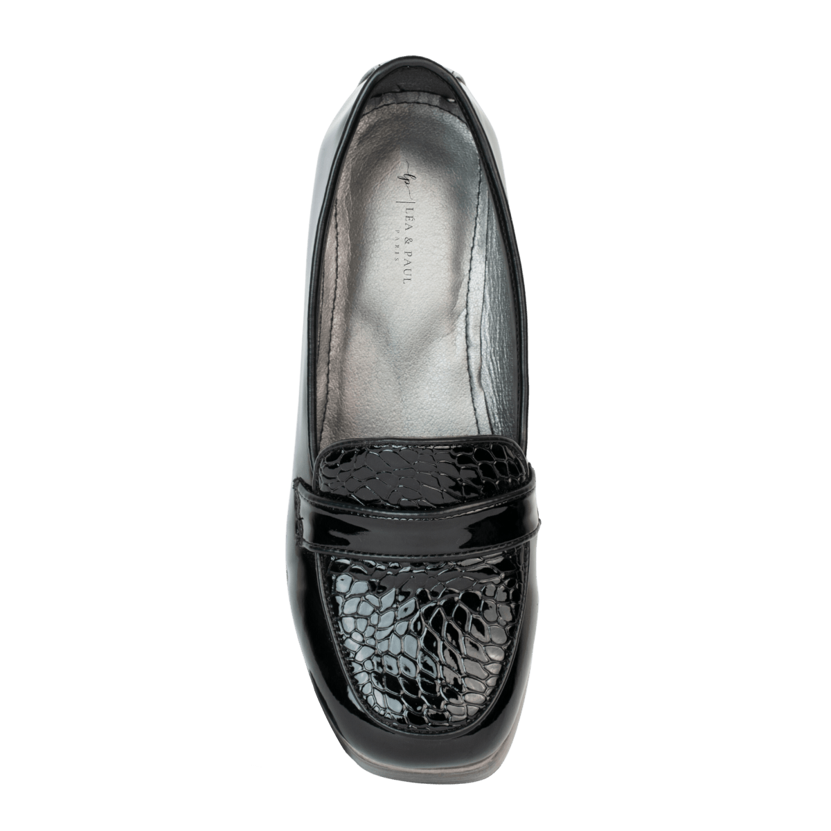 Escarpins en cuir vernis pour femme – Noir – Renée - Lea & Paul Maroc