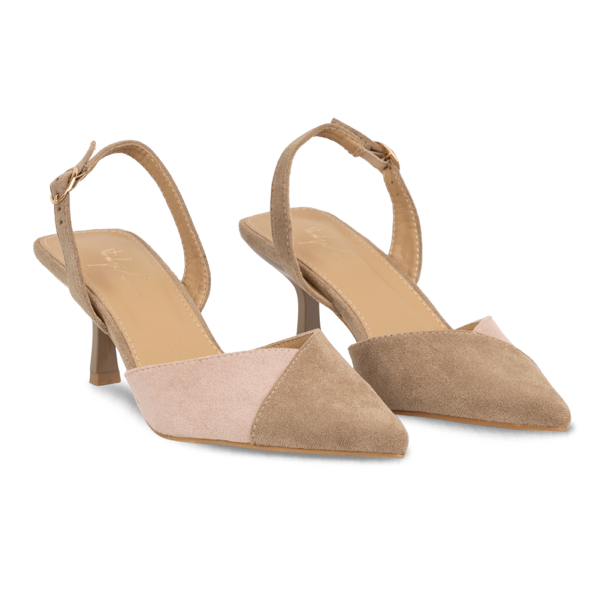 Escarpins en daim à talons pour femme – Nude – Amélia - Lea & Paul Maroc