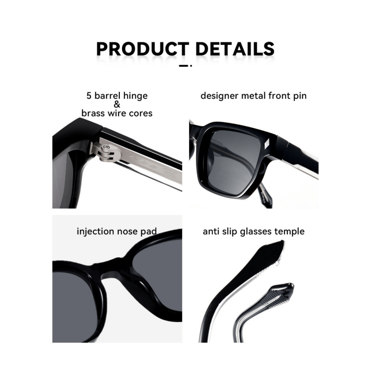 Lunettes de soleil femme - Nadine Classic Black - Lea & Paul Maroc