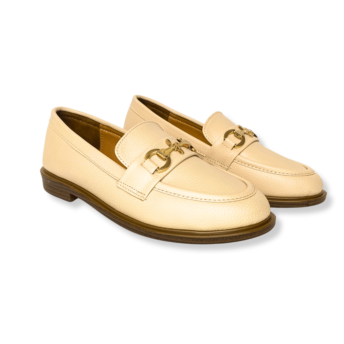 Mocassin en cuir pour femmes beige - Lola - Lea & Paul Maroc