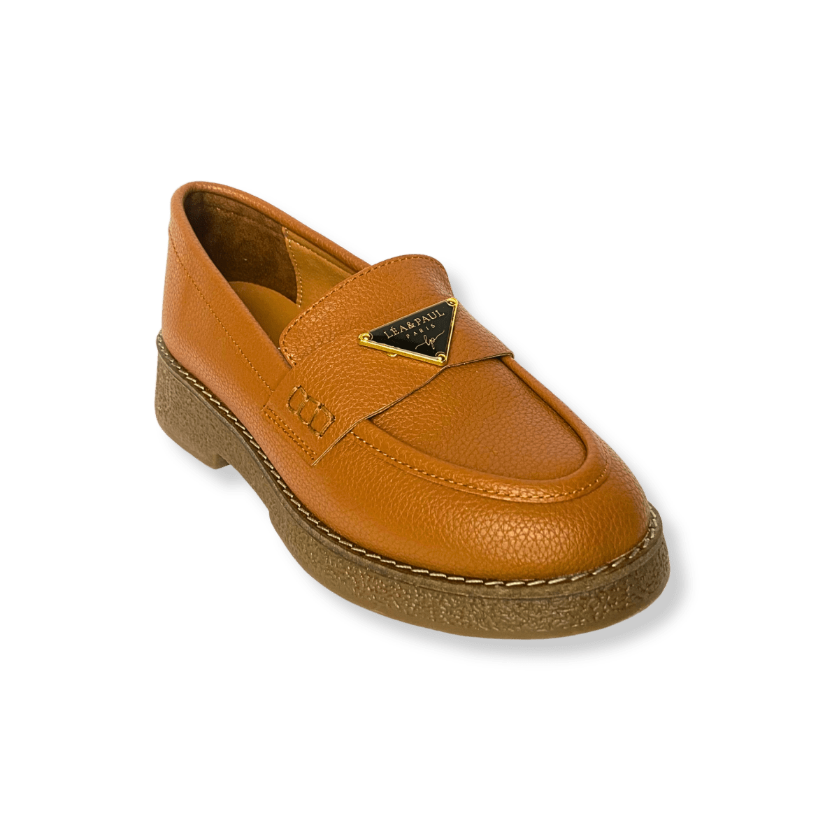 Mocassin en cuir pour femmes marron - Lucia - Lea & Paul Maroc