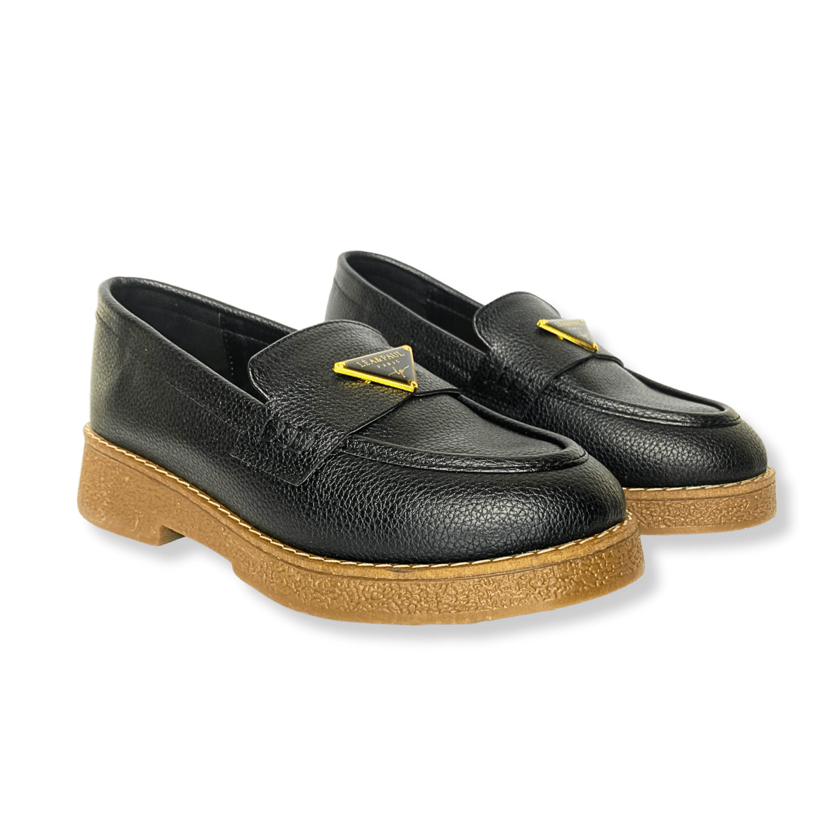 Mocassin en cuir pour femmes noir - Lucia - Lea & Paul Maroc