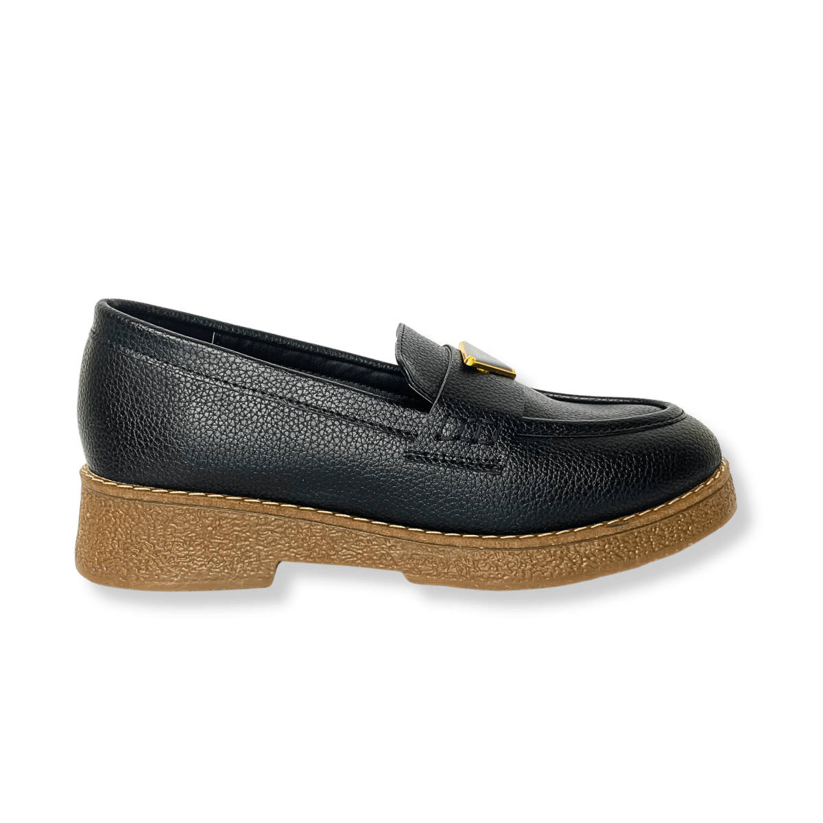Mocassin en cuir pour femmes noir - Lucia - Lea & Paul Maroc