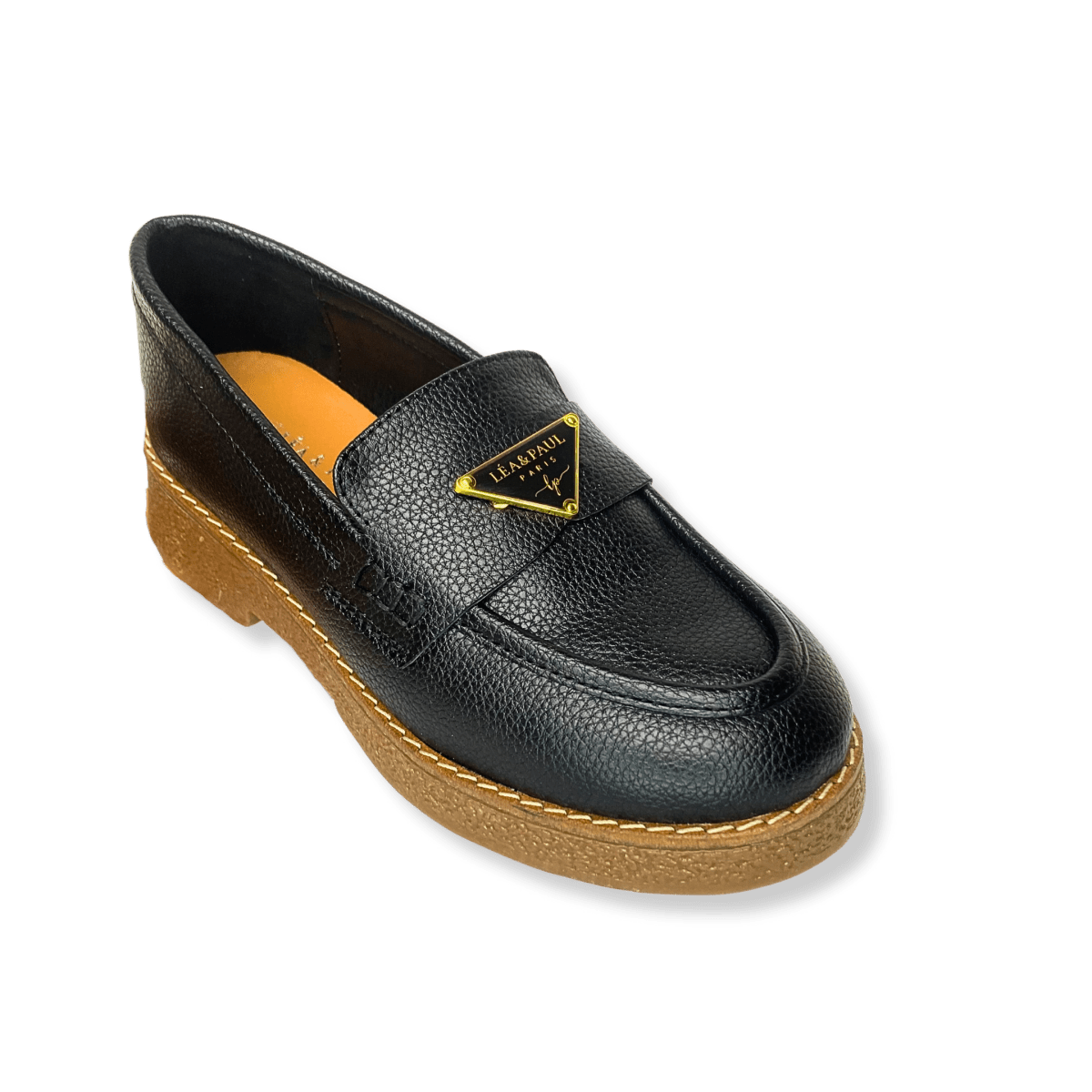 Mocassin en cuir pour femmes noir - Lucia - Lea & Paul Maroc