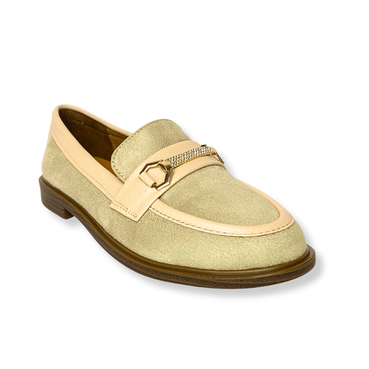 Mocassin en daim pour femmes beige - Elora - Lea & Paul Maroc
