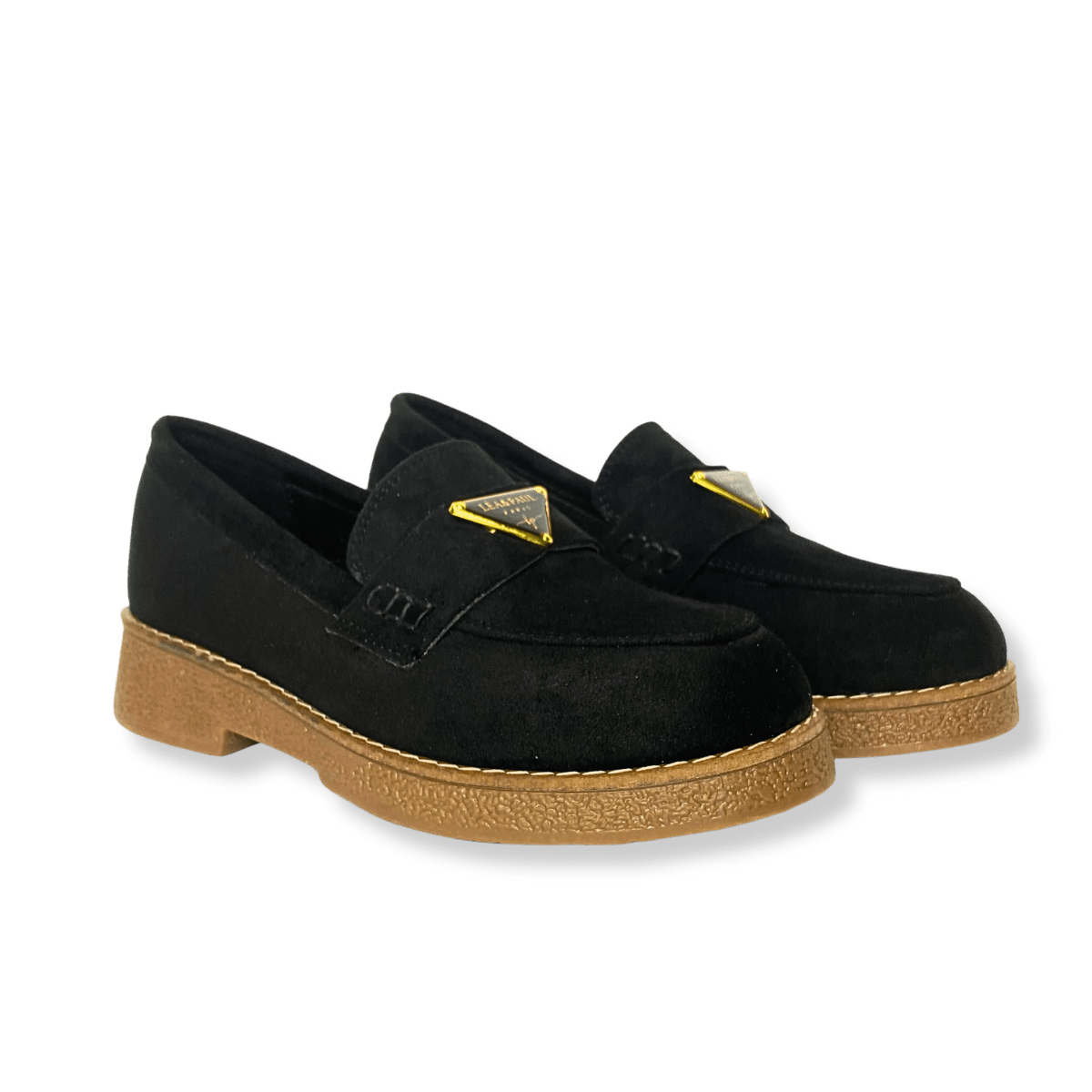 Mocassin en daim pour femmes noir - Armandine - Lea & Paul Maroc