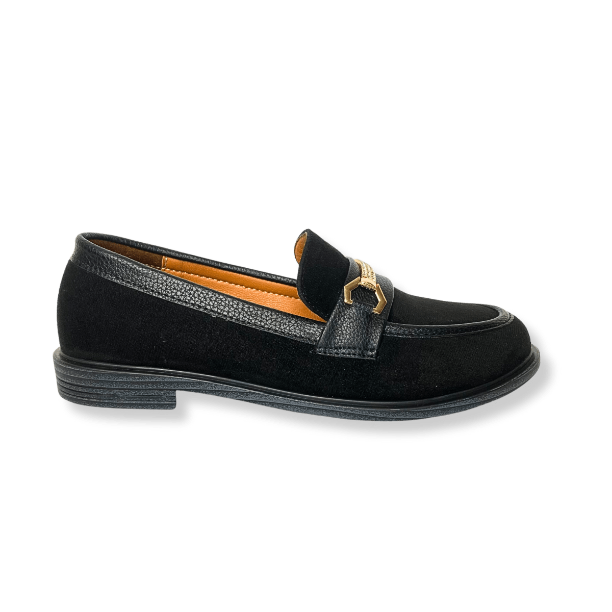 Mocassin en daim pour femmes noir - Elora - Lea & Paul Maroc