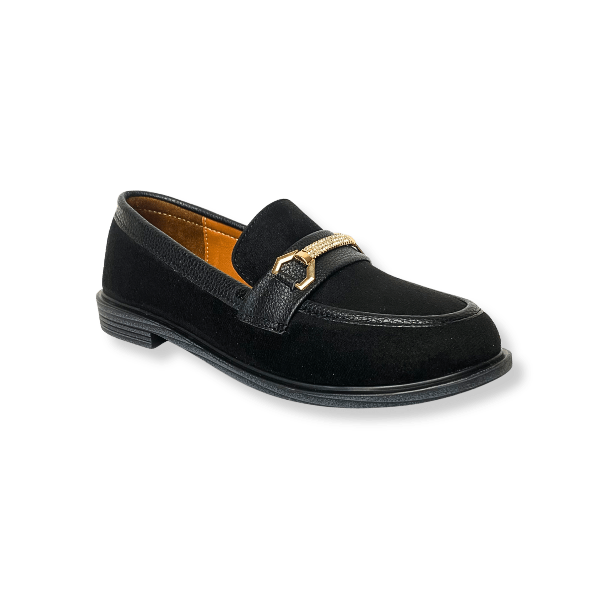 Mocassin en daim pour femmes noir - Elora - Lea & Paul Maroc