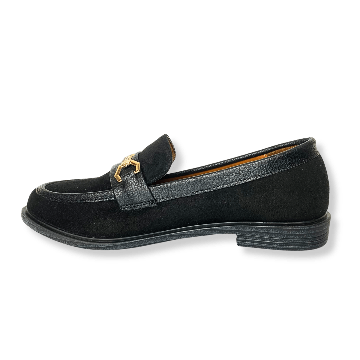 Mocassin en daim pour femmes noir - Elora - Lea & Paul Maroc