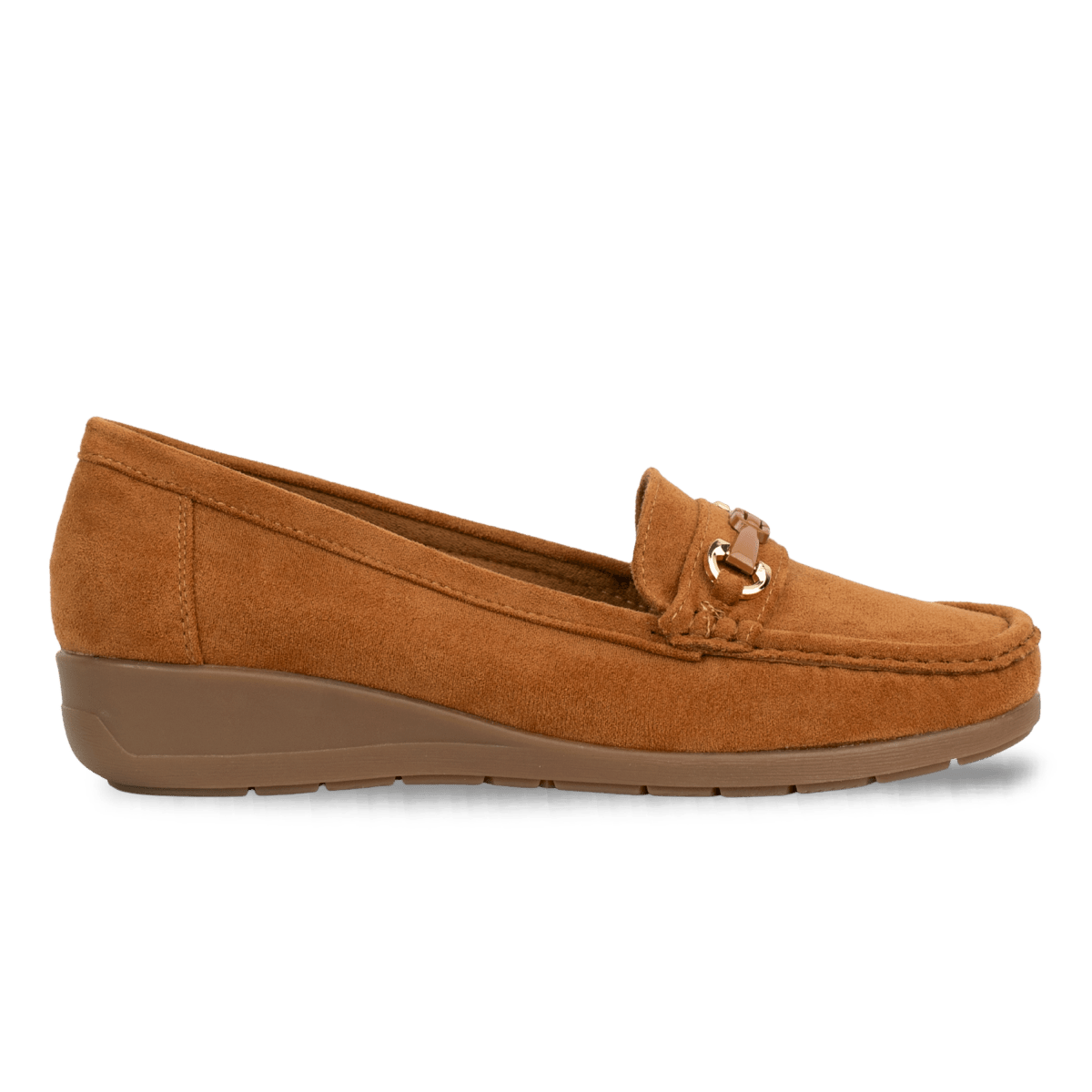 Mocassins compensés en daim pour femme – Marron – Annette - Lea & Paul Maroc